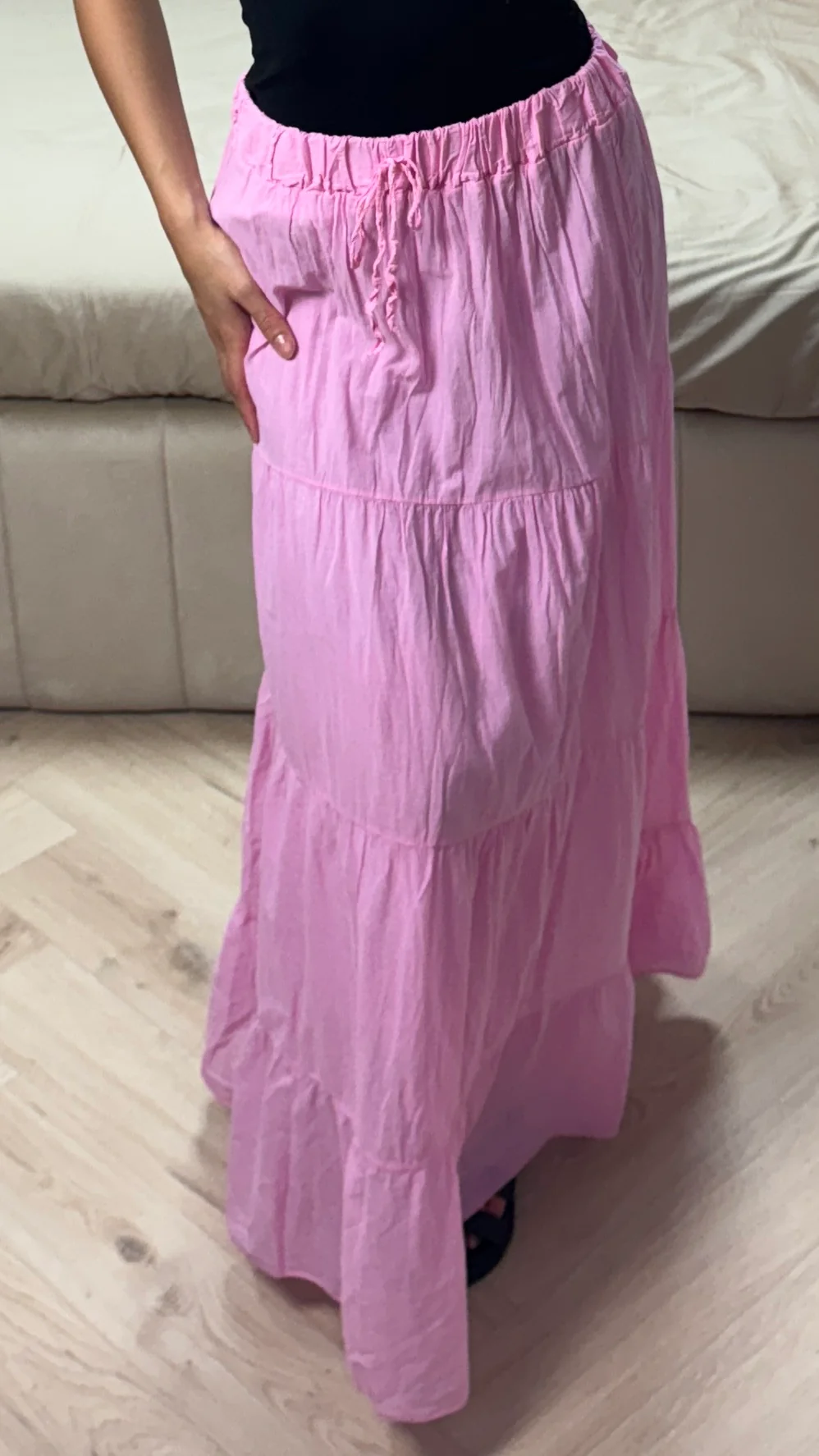 Maxi Rok met Laagjes en Elastische Taille - Image 2