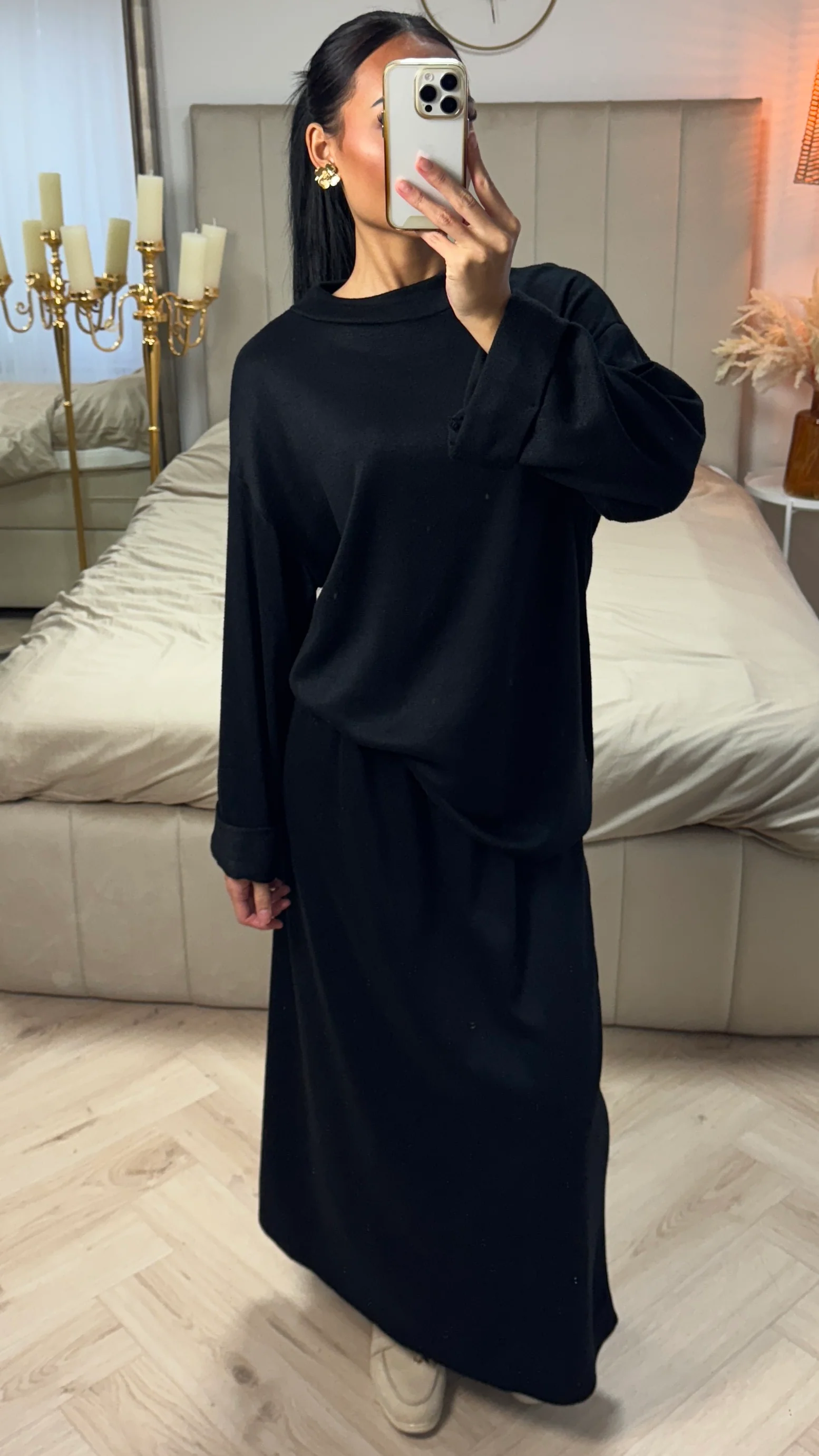 Maxi Two-Piece Set met Rok en Wijde Mouwen - Image 2
