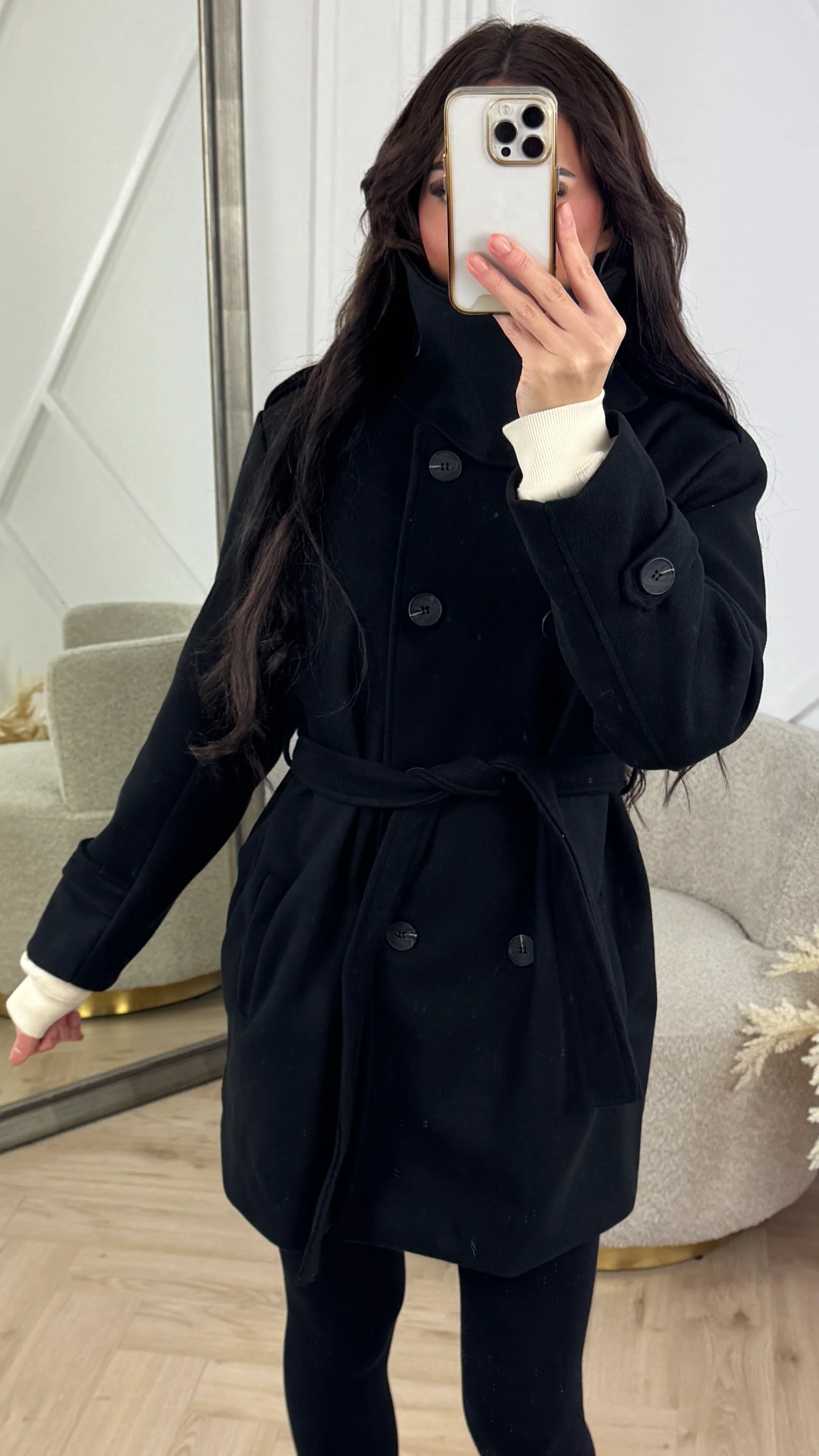 Midi Double-Breasted Trenchcoat met Tailleceintuur - Image 3