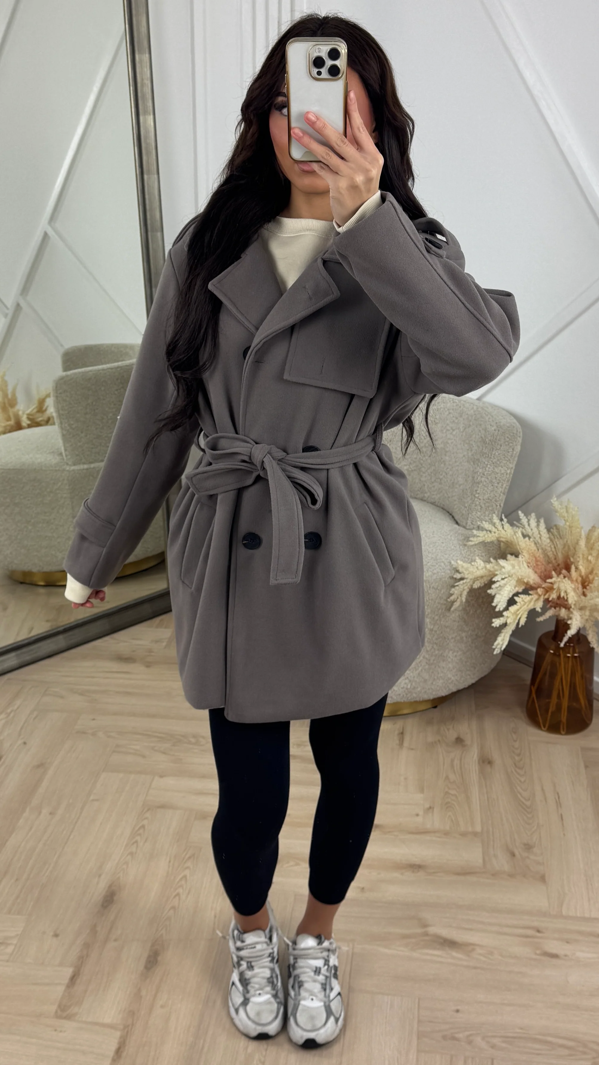 Midi Double-Breasted Trenchcoat met Tailleceintuur - Image 7