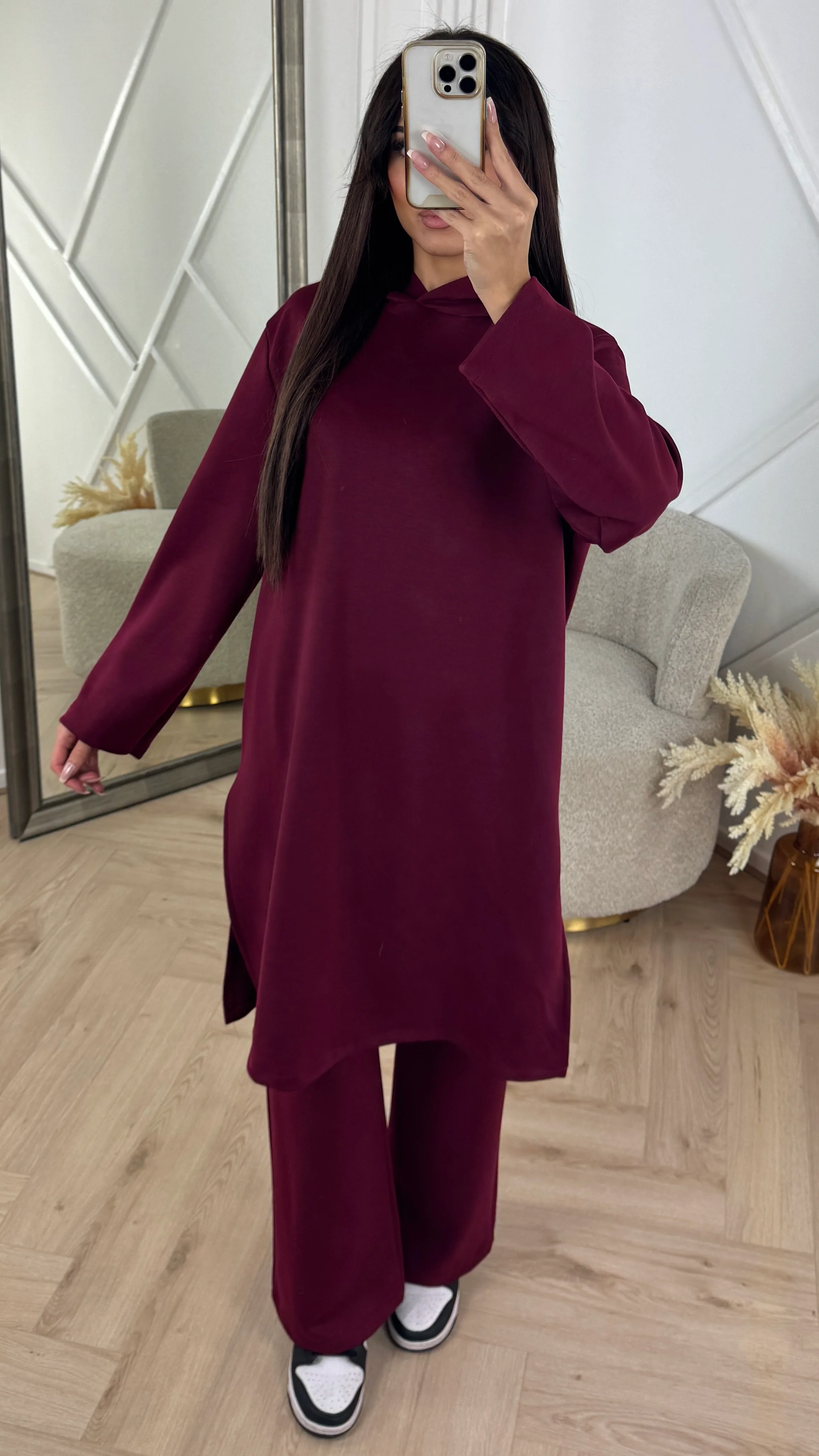 Minimal Hoodie Two-Piece Set met Wijde Broek - Image 10