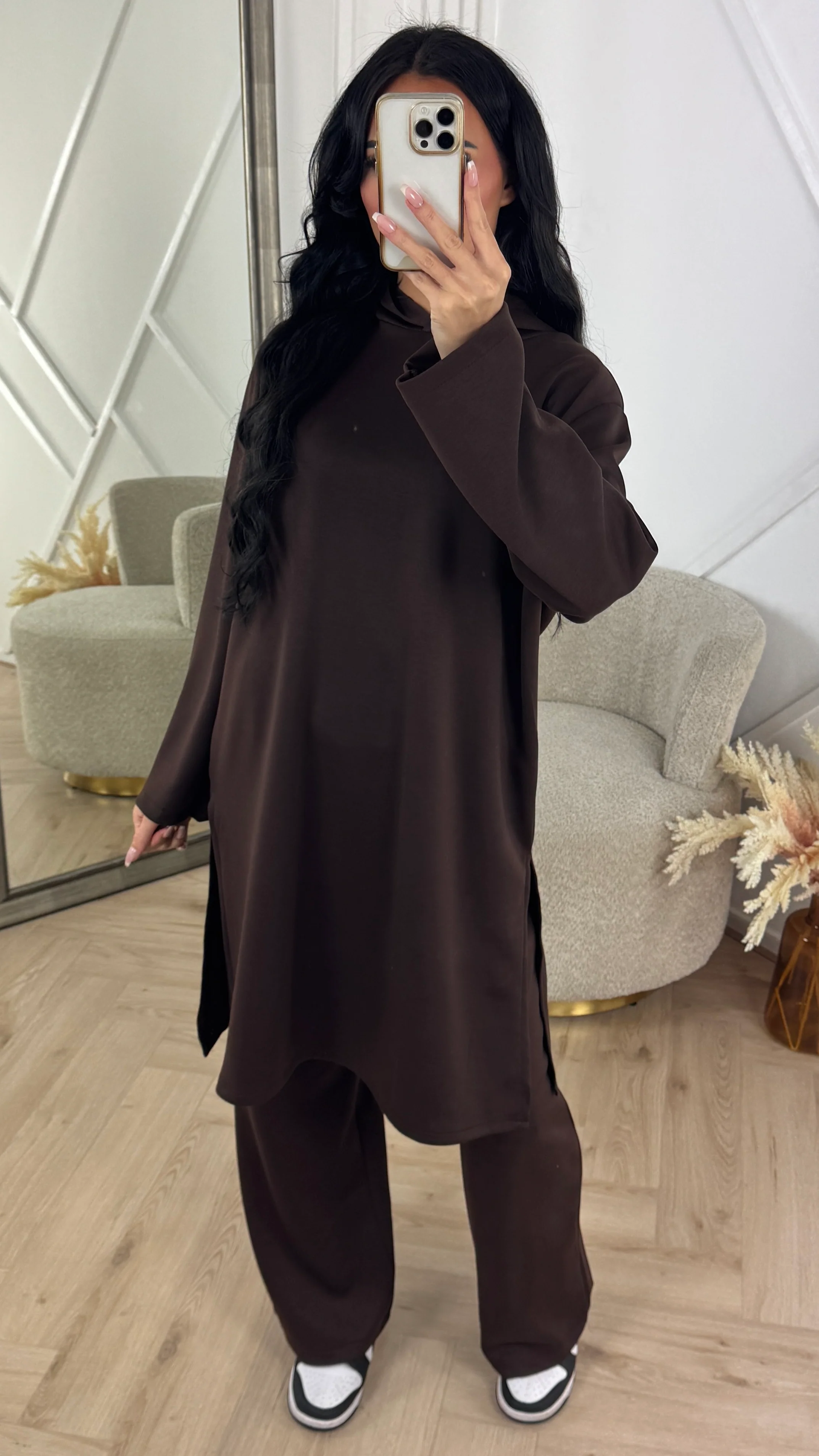 Minimal Hoodie Two-Piece Set met Wijde Broek - Image 2