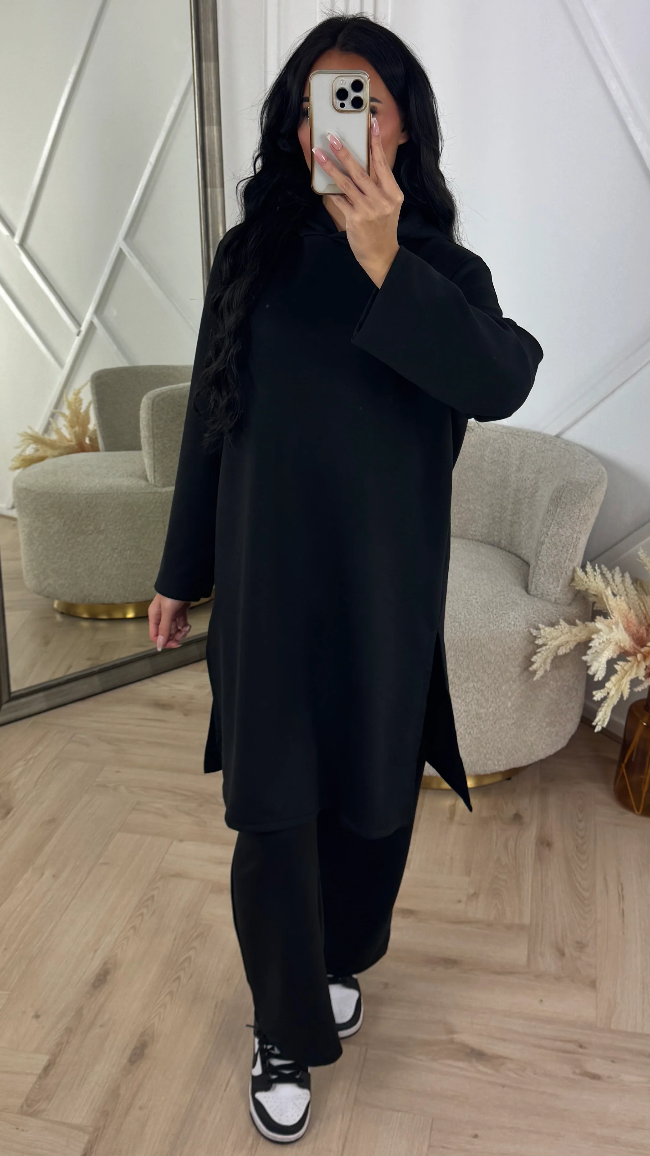 Minimal Hoodie Two-Piece Set met Wijde Broek - Image 3
