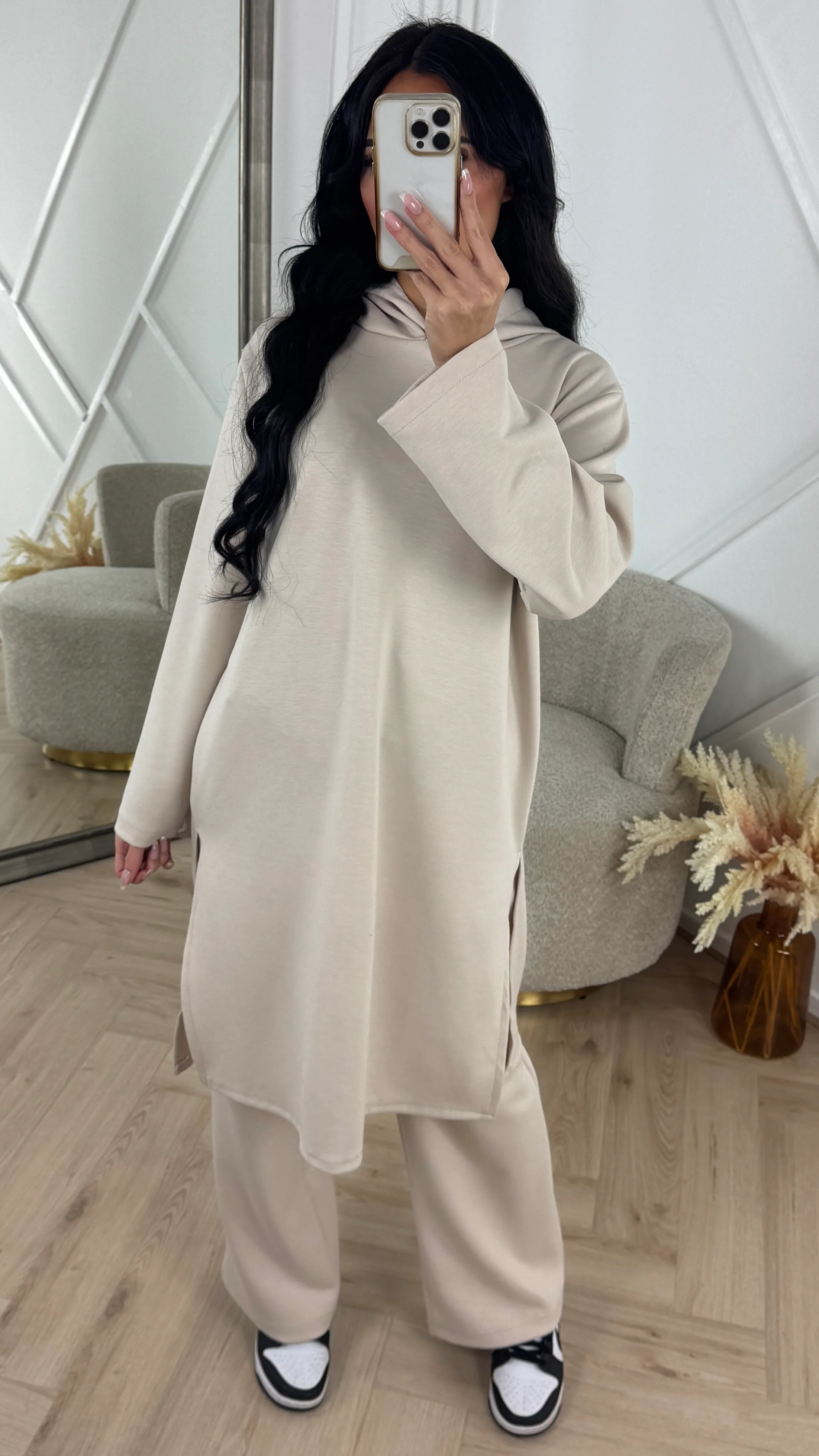 Minimal Hoodie Two-Piece Set met Wijde Broek - Image 4
