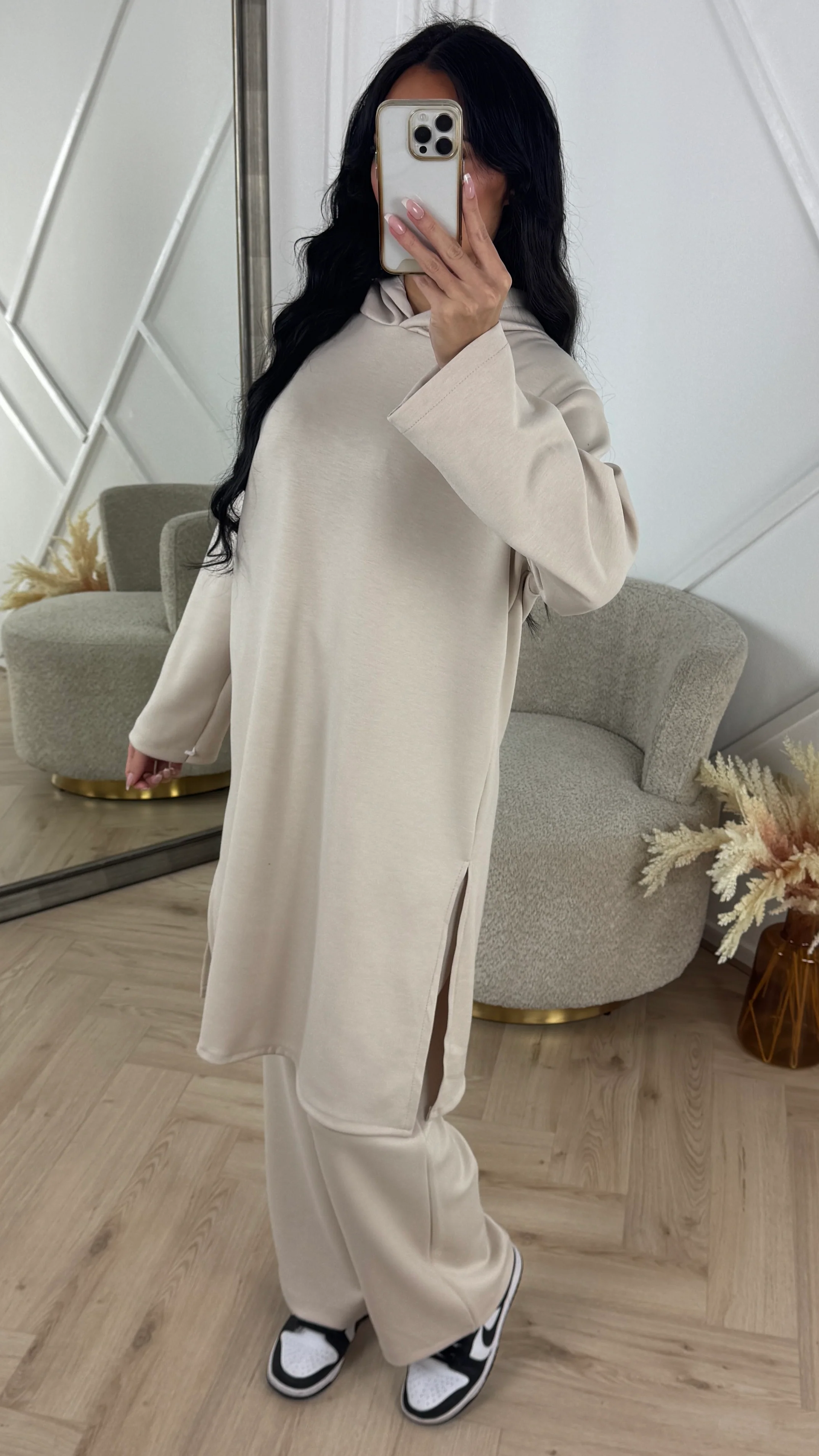 Minimal Hoodie Two-Piece Set met Wijde Broek - Image 5