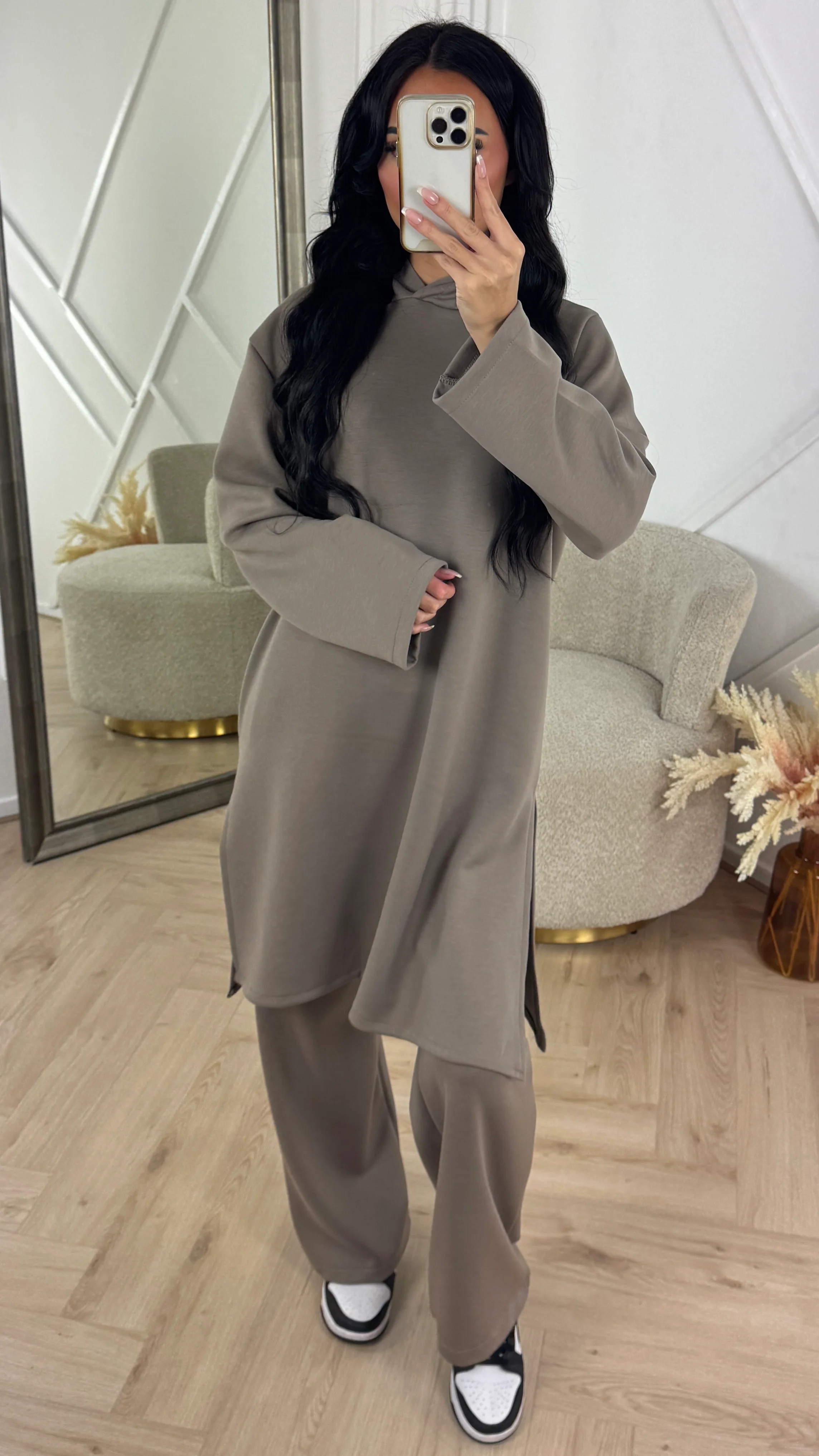Minimal Hoodie Two-Piece Set met Wijde Broek - Image 8