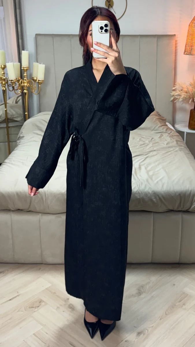 Minimalist Tie Belt Dress - Image 8
