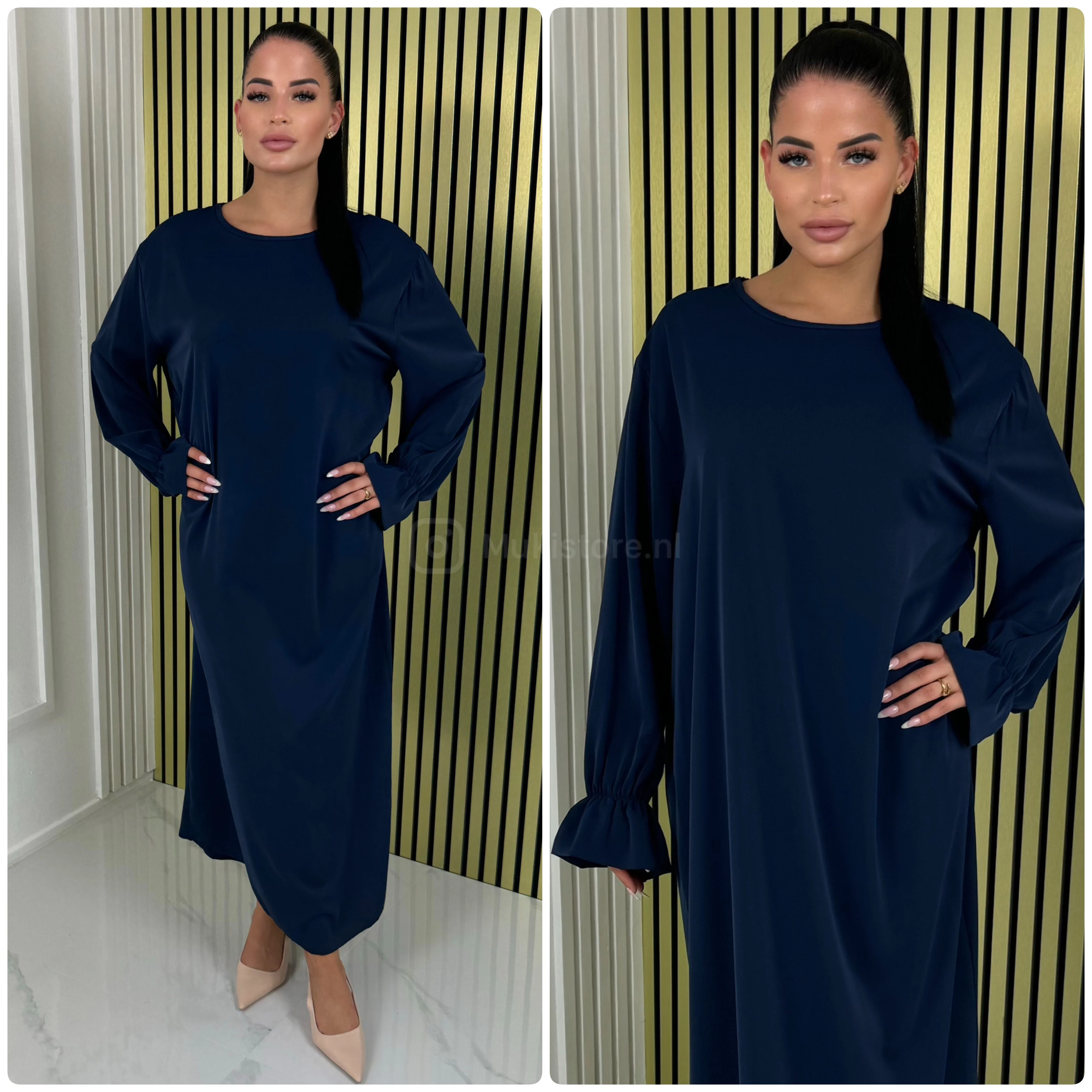 Normal Size Ruffle Sleeve Basic Dress - Image 11