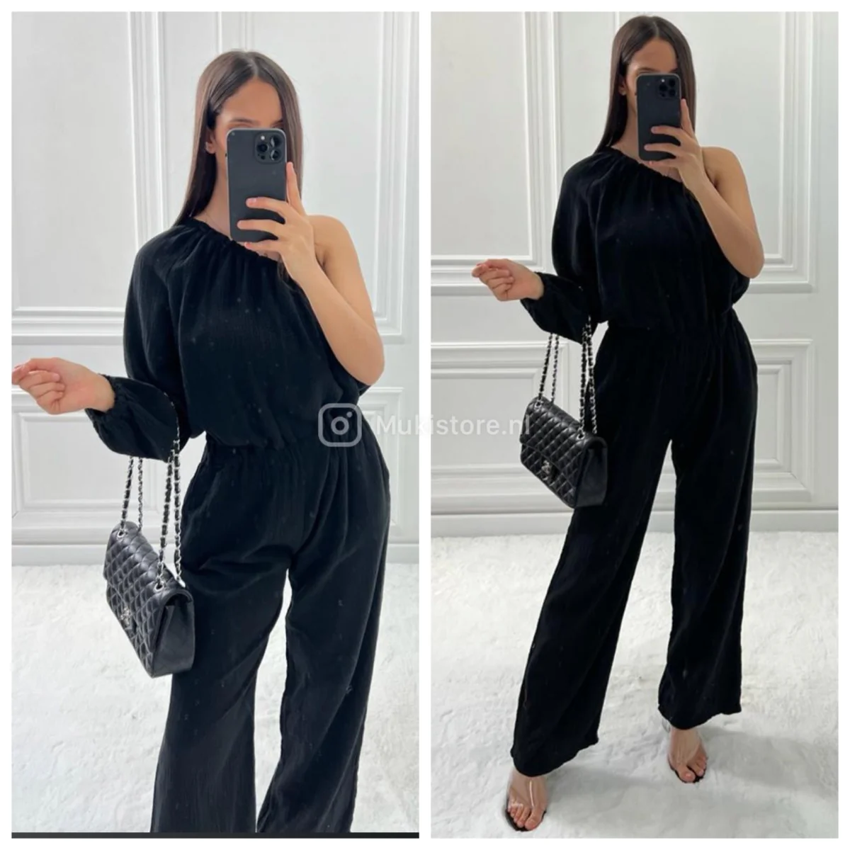 One Shoulder Super Soft Cheesecloth Jumpsuit - Image 3