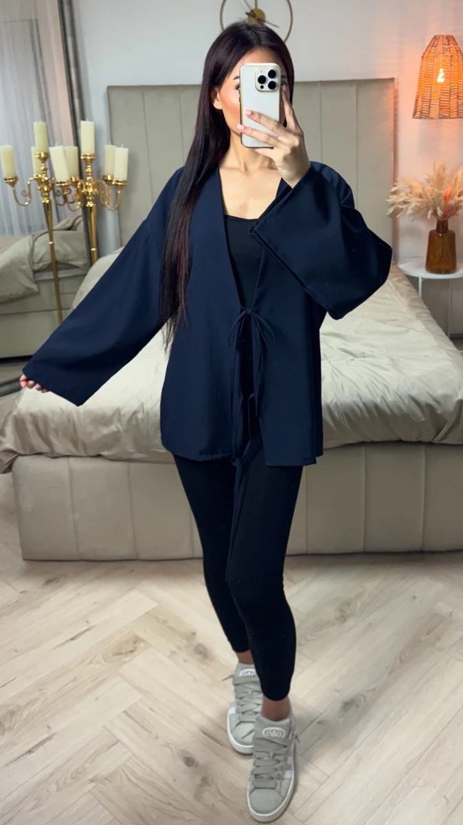 Oversized 2 Ties Cardigan - Image 3
