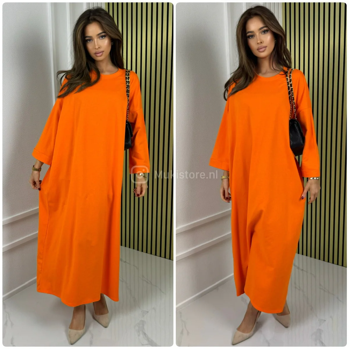Oversized Basic Maxi Dress Jessy Cotton Premium Quality - Image 42