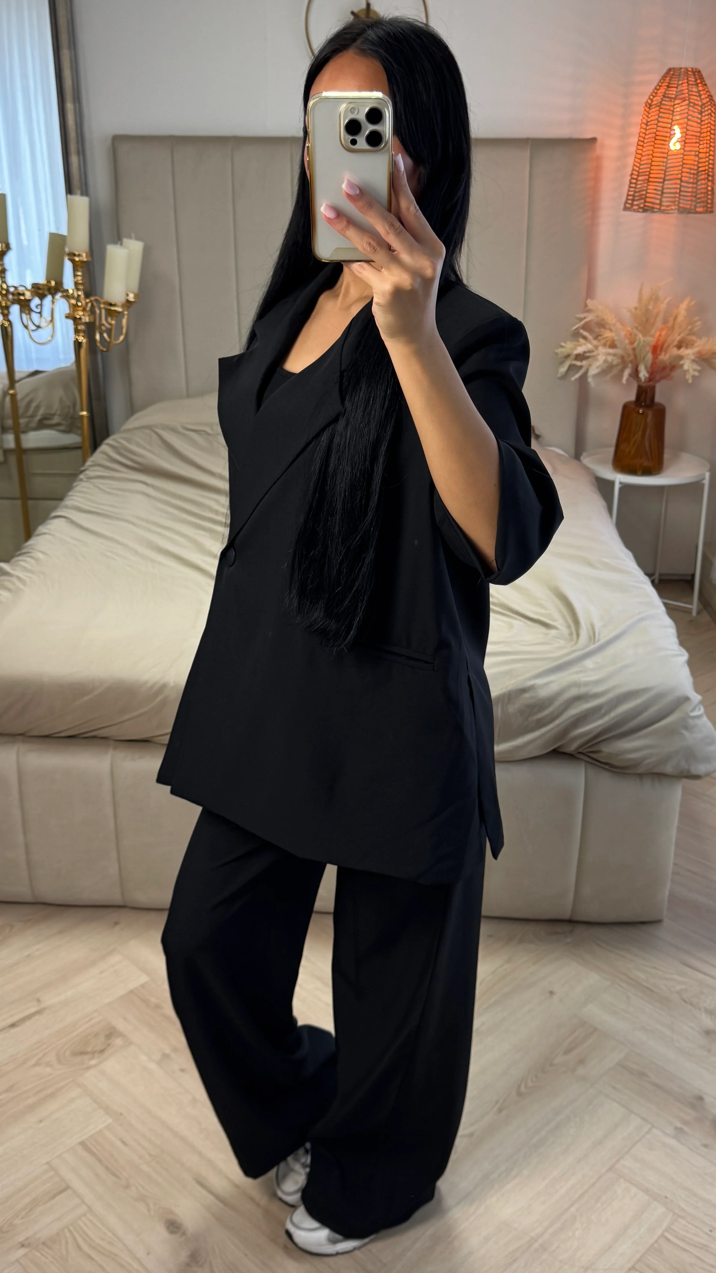 Oversized Blazerpak met Korte Mouwen – 2-Delige Set - Image 2