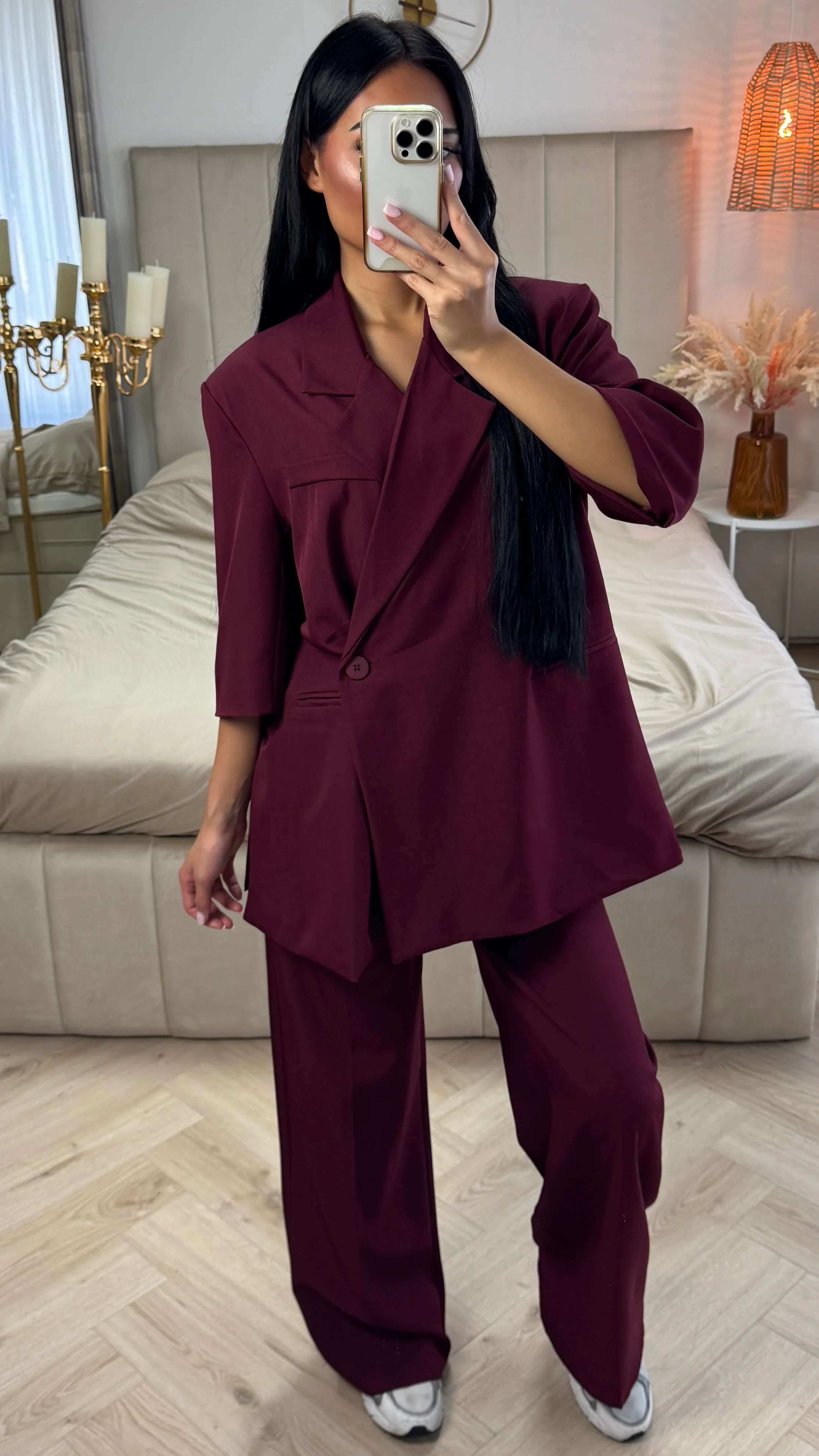 Oversized Blazerpak met Korte Mouwen – 2-Delige Set - Image 3
