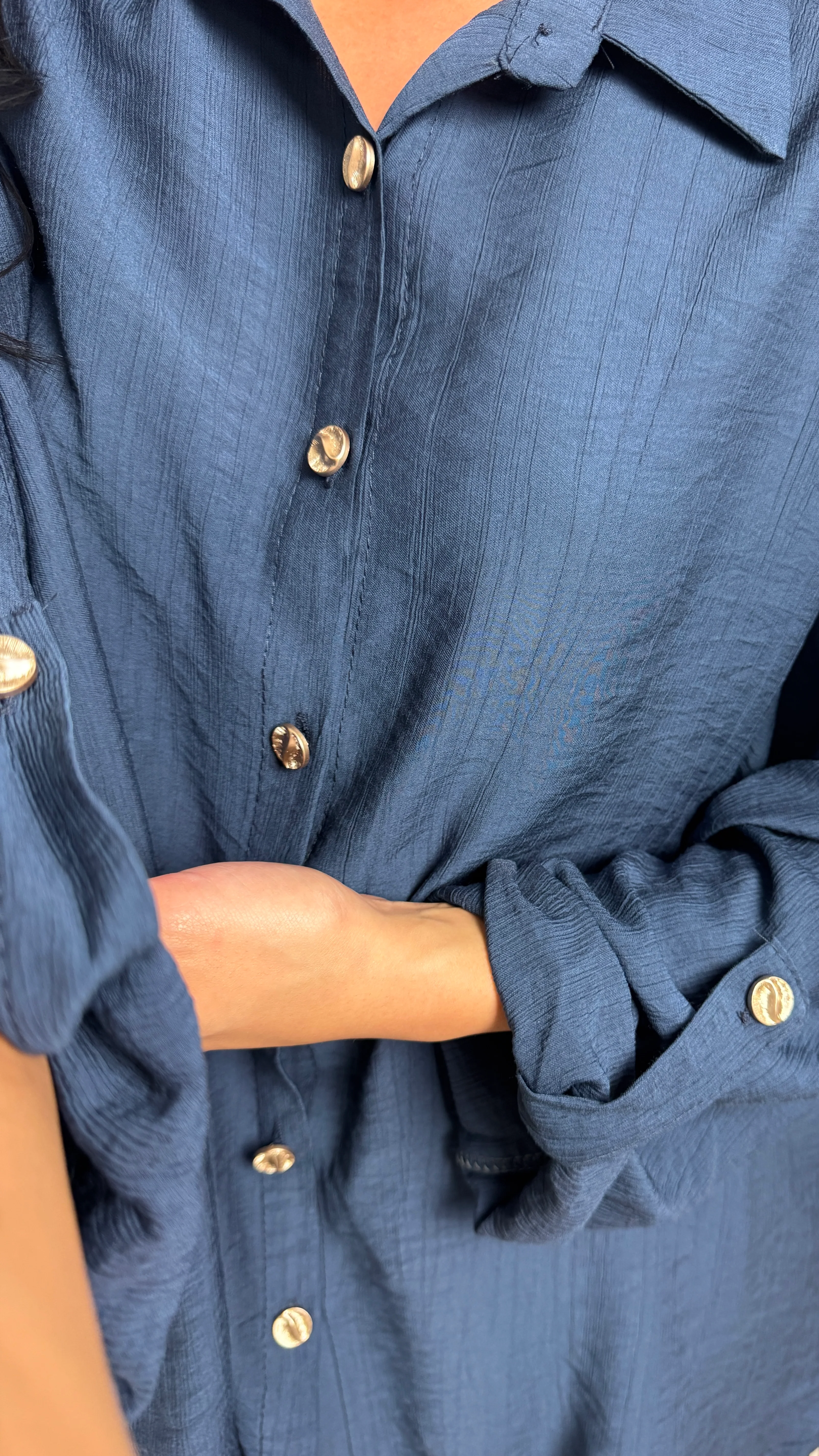 Oversized Blouse en Broek Set met Knoopsluiting - Image 8