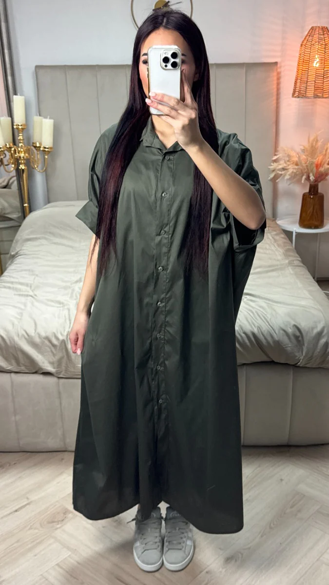 Oversized Blouse Maxi Dress - Image 2