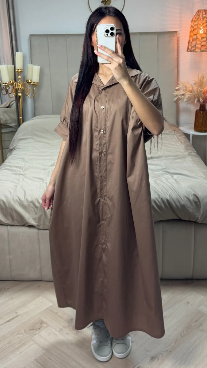 Oversized Blouse Maxi Dress - Image 4