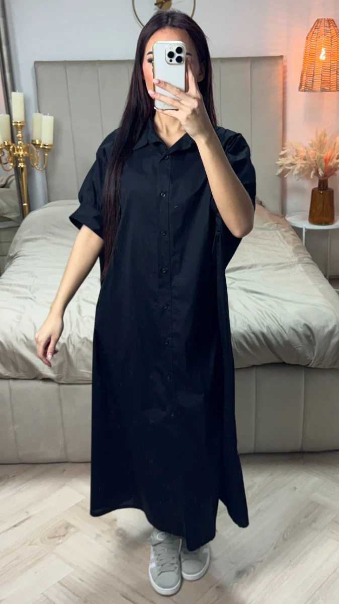 Oversized Blouse Maxi Dress - Image 7
