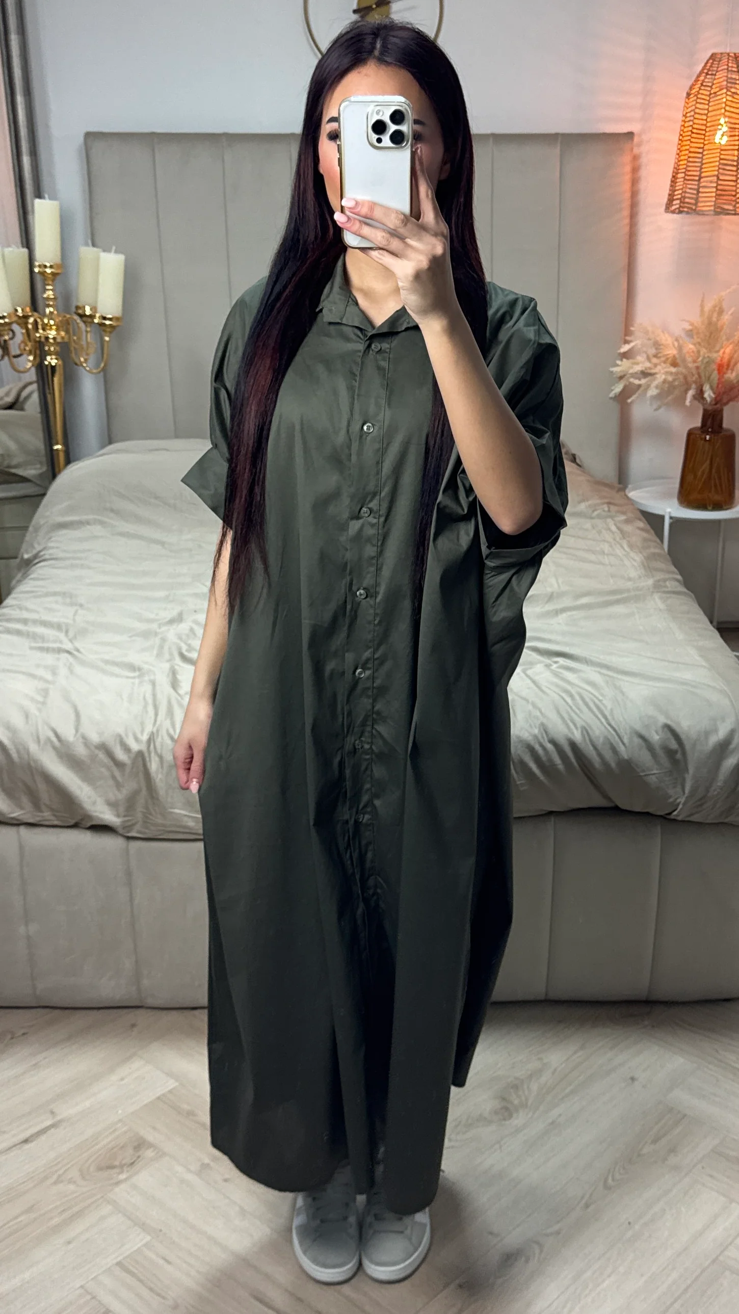 Oversized Blouse Maxi Dress - Image 9