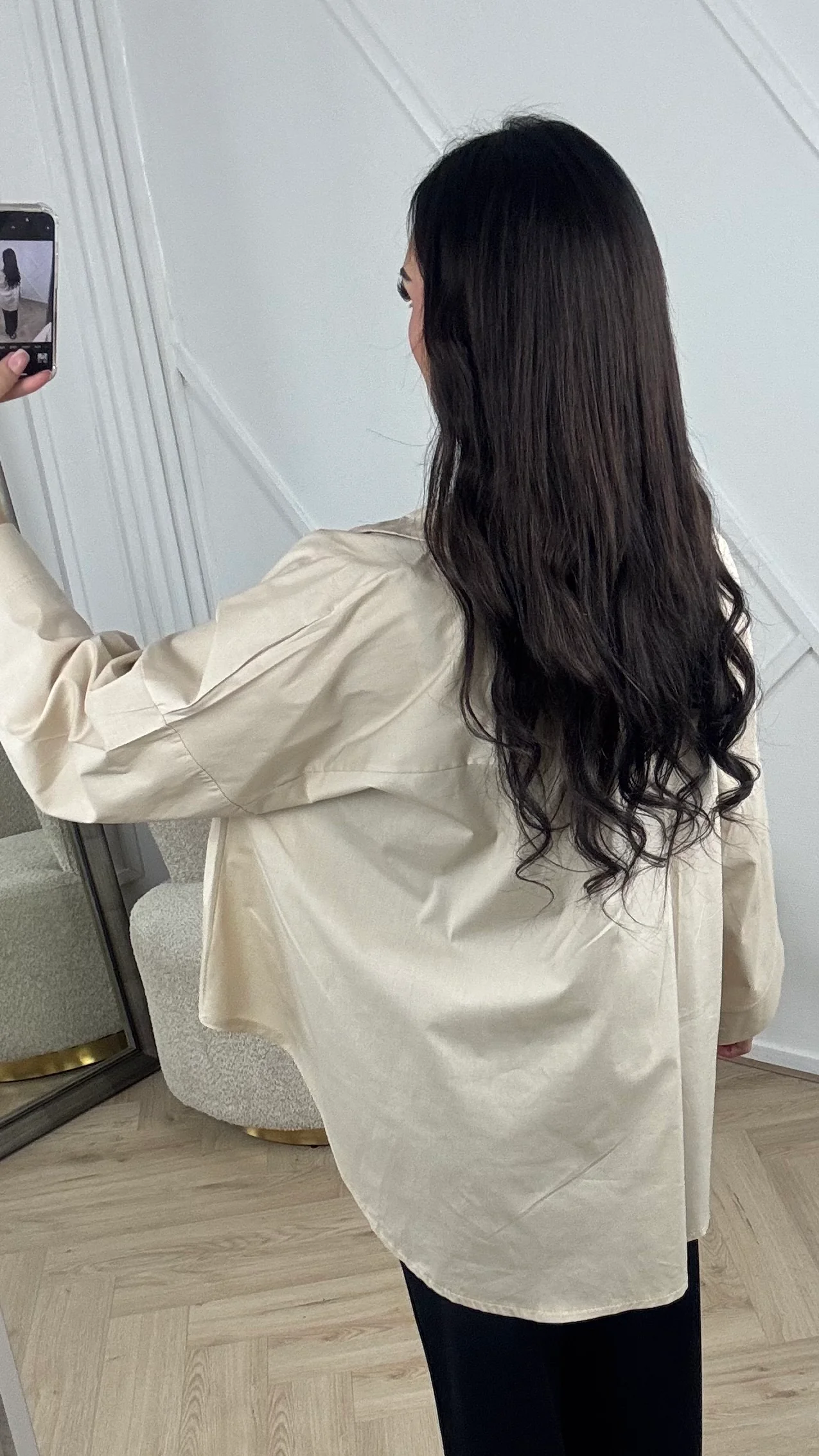 Oversized Blouse met Kraag en Borstzak - Image 9