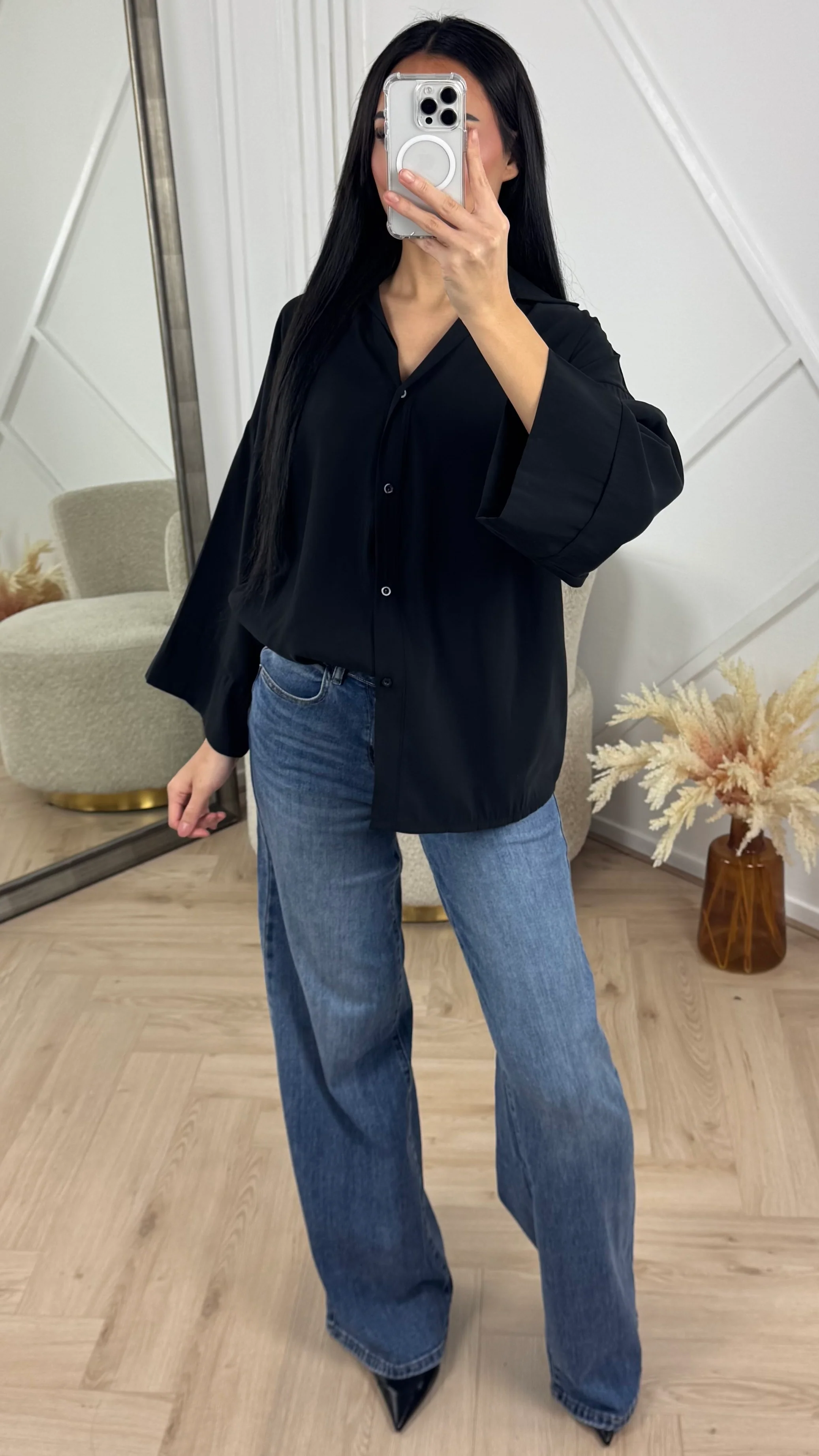 Oversized Blouse met Wijde Mouwen - Image 4