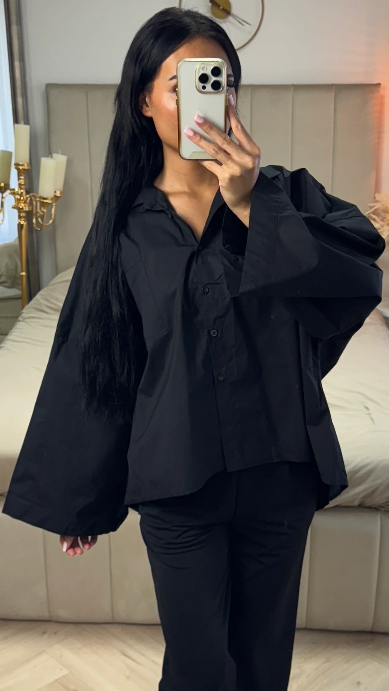 Oversized Blouse met Wijde Mouwen – Katoenblend - Image 2