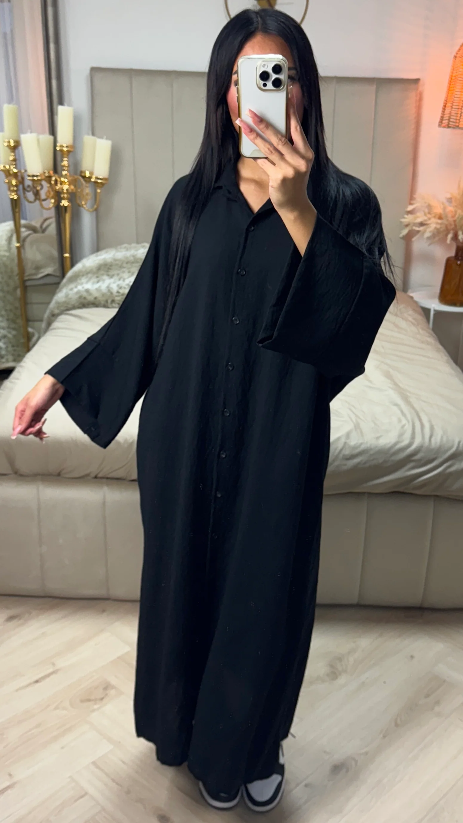 Oversized Button-Down Maxi Dress Viscose - Image 5