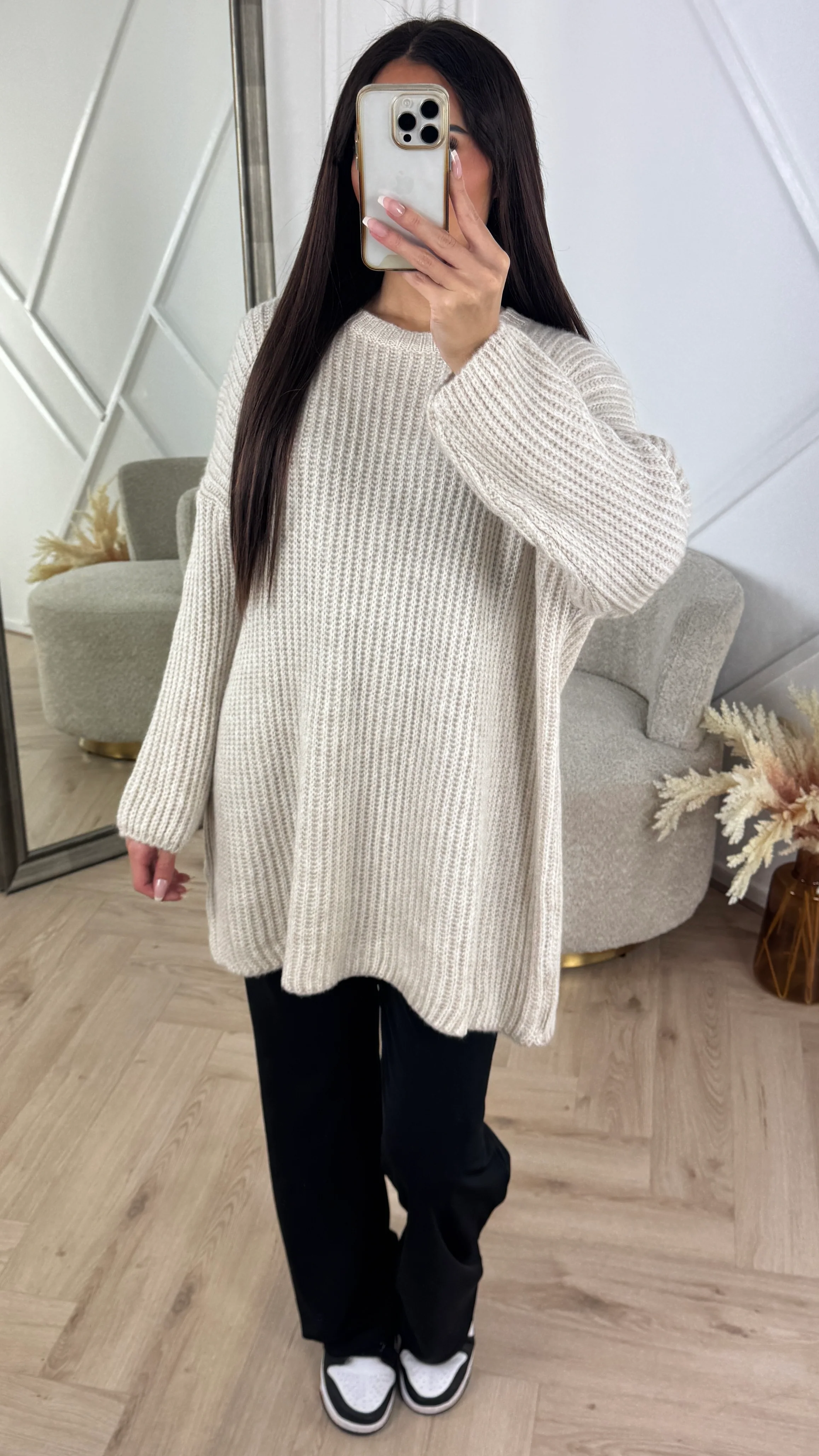 Oversized Chunky Knit Trui met Relaxed Fit - Image 2