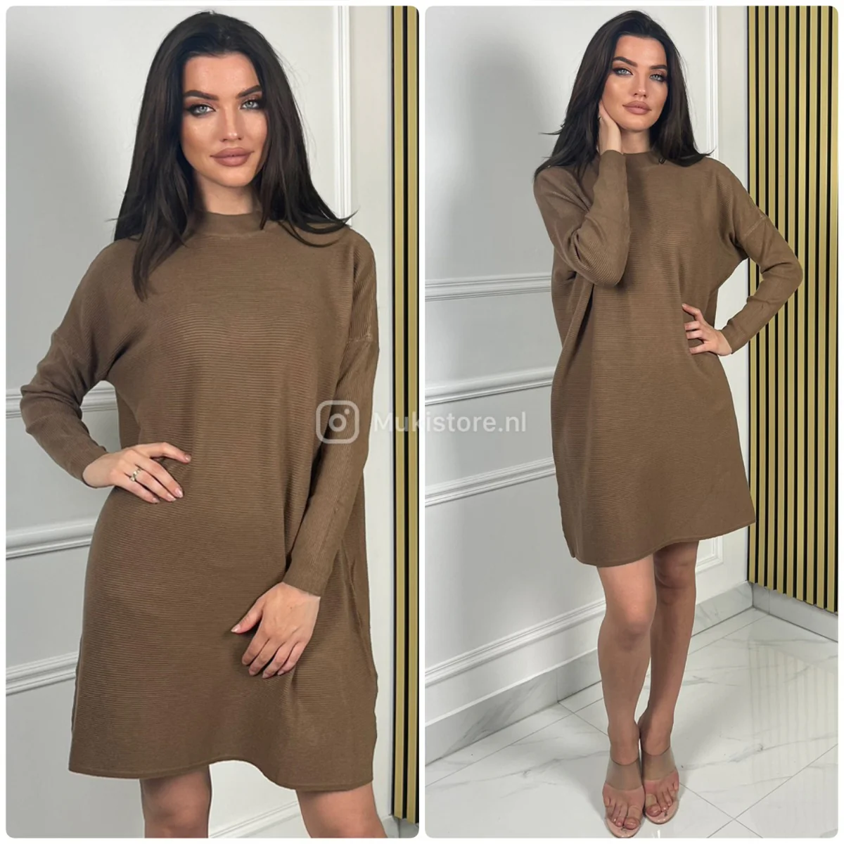 Oversized Dress Horizontal Ribbed 9887 - Image 5