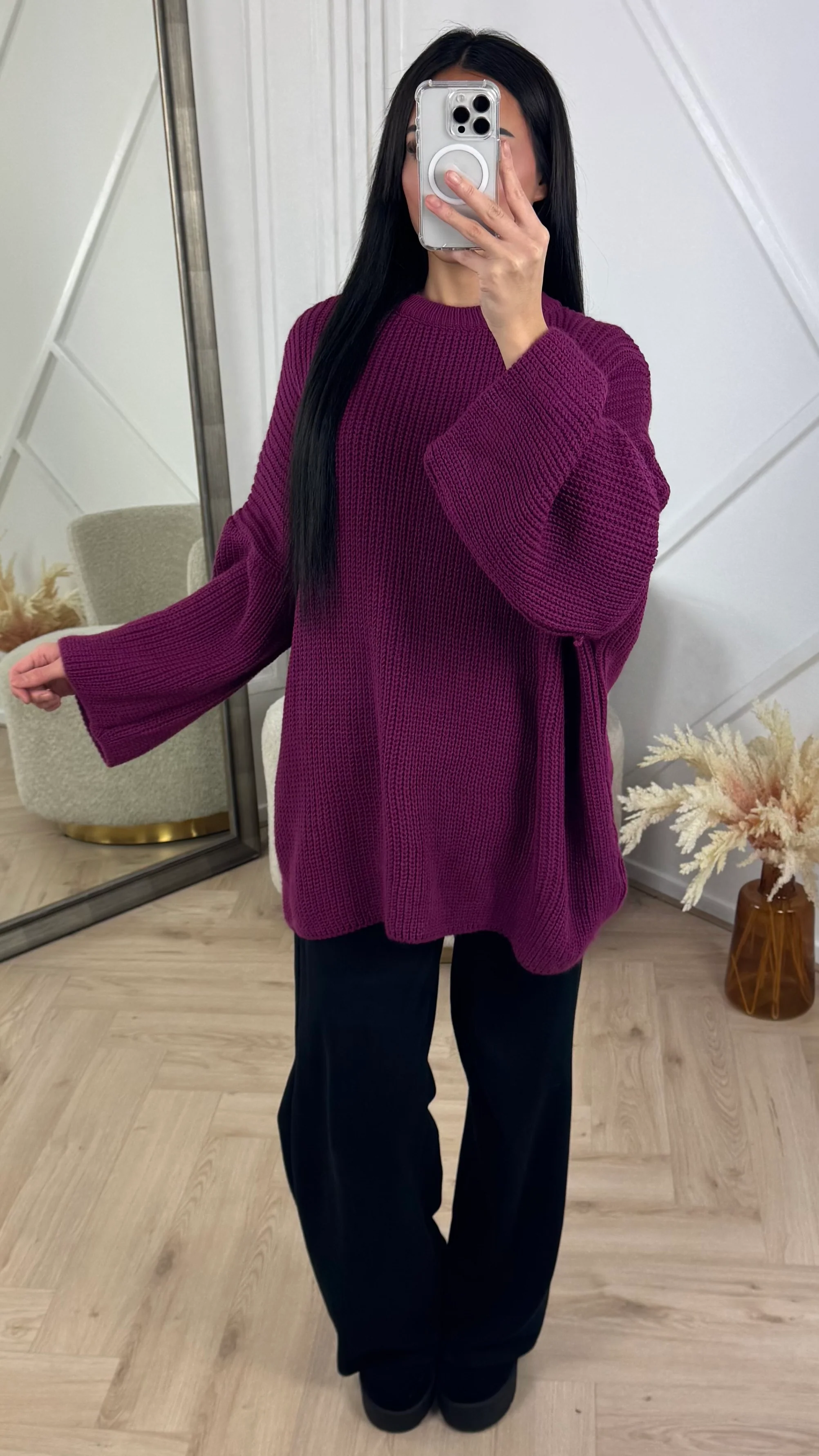 Oversized Gebreide Knit Trui - Image 13