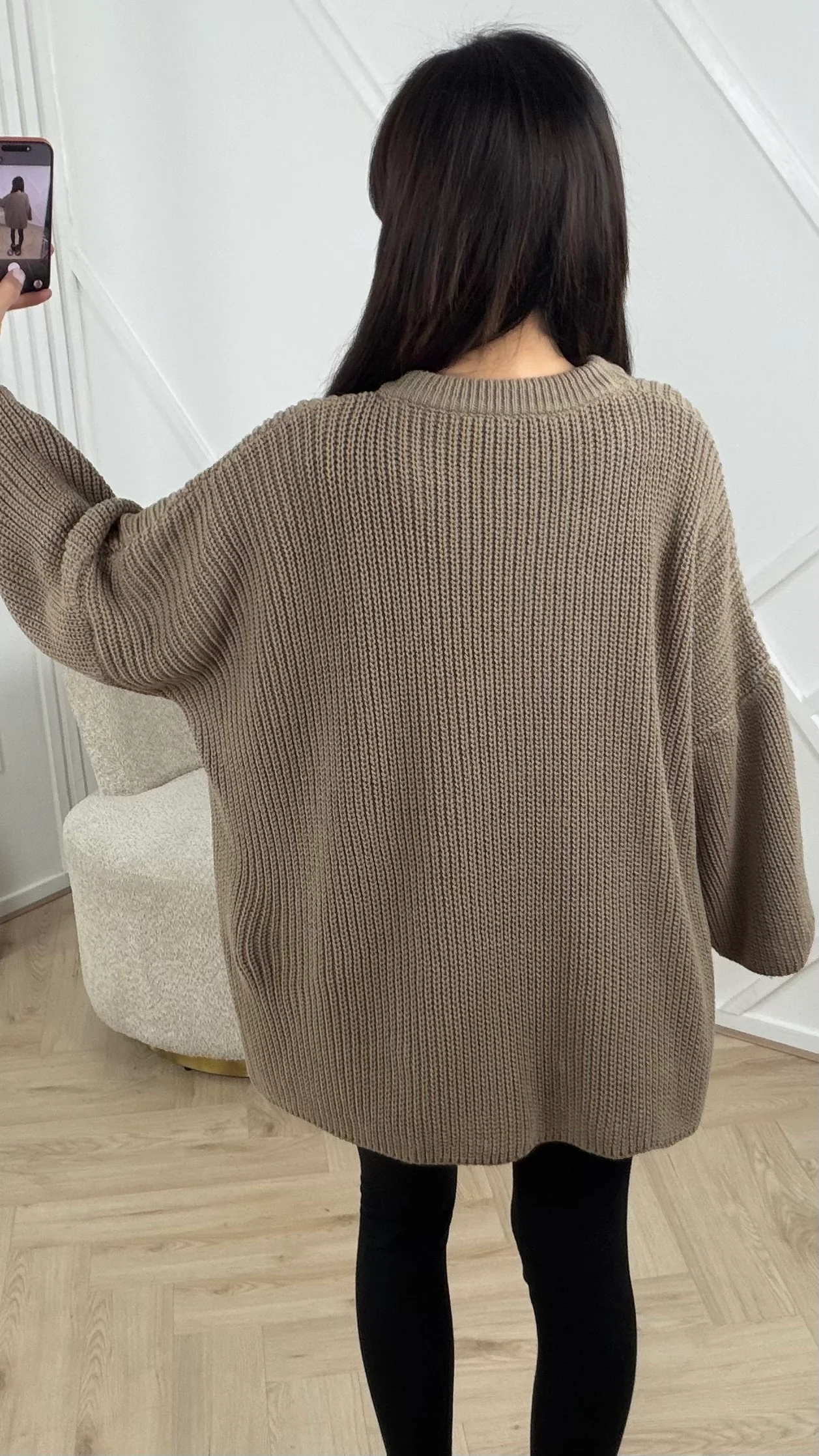 Oversized Gebreide Knit Trui - Image 3