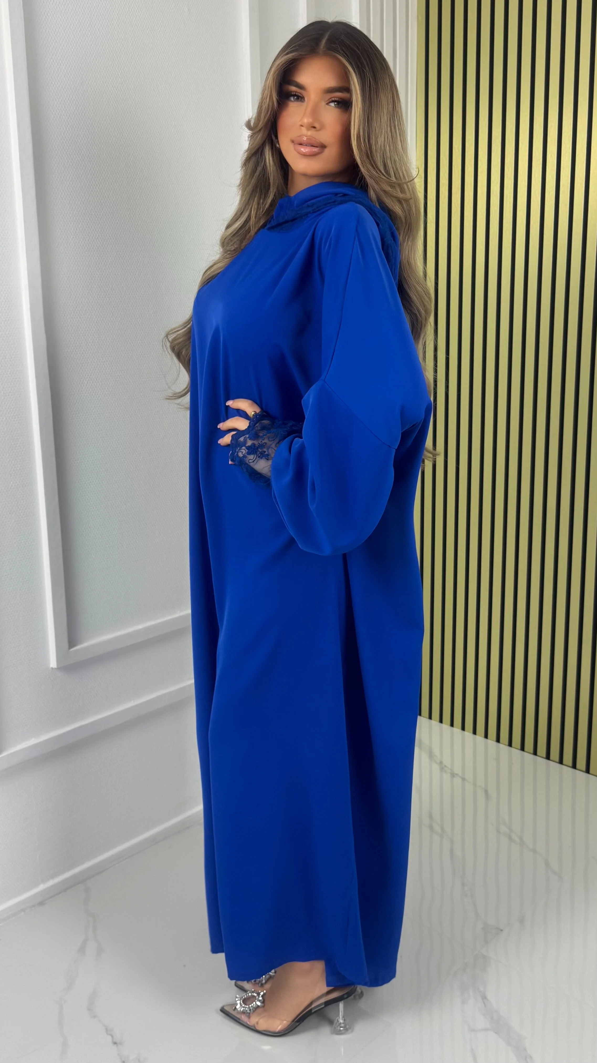 Oversized Headscarf Double Hood Laces Detail - Image 40
