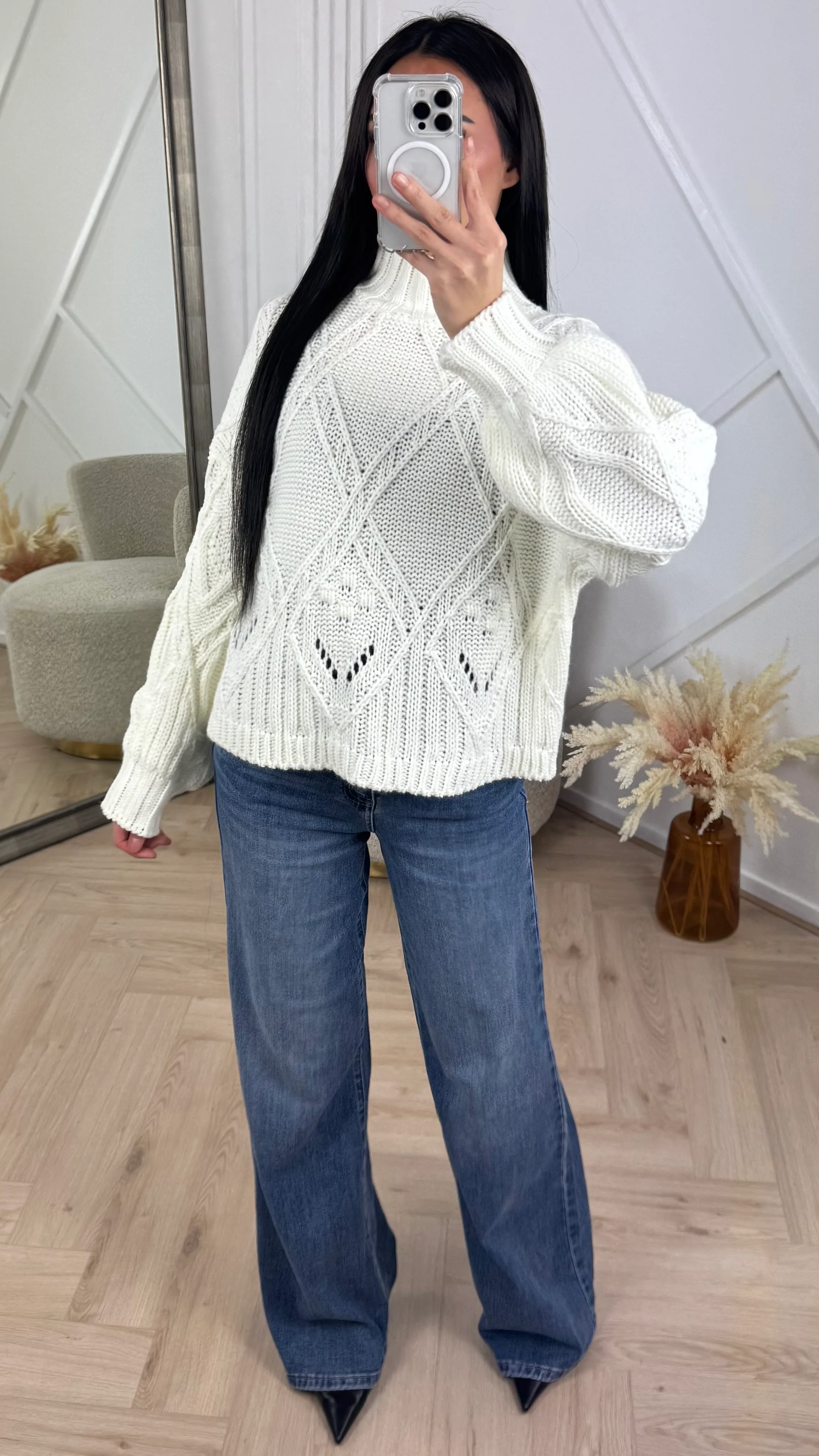 Oversized Kabel Knit Trui - Image 3