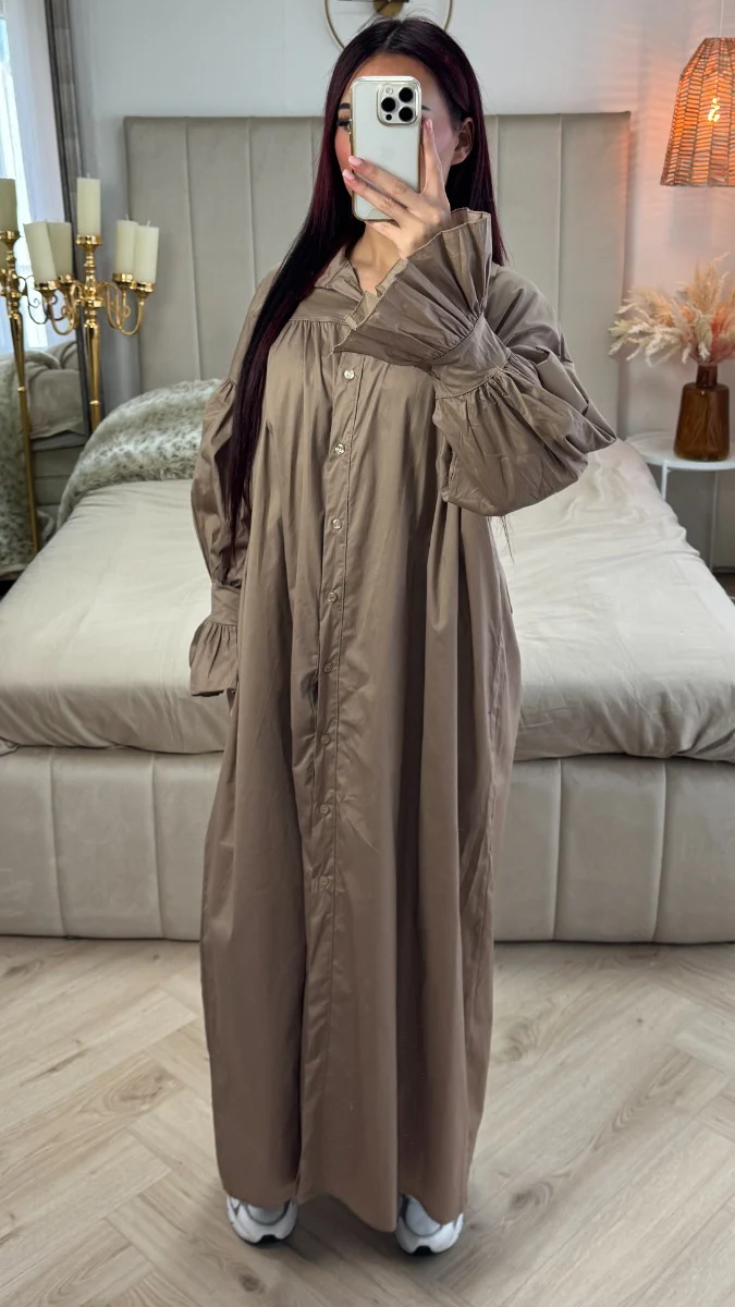 Oversized Maxi Blouse Pleated Detail - Image 2