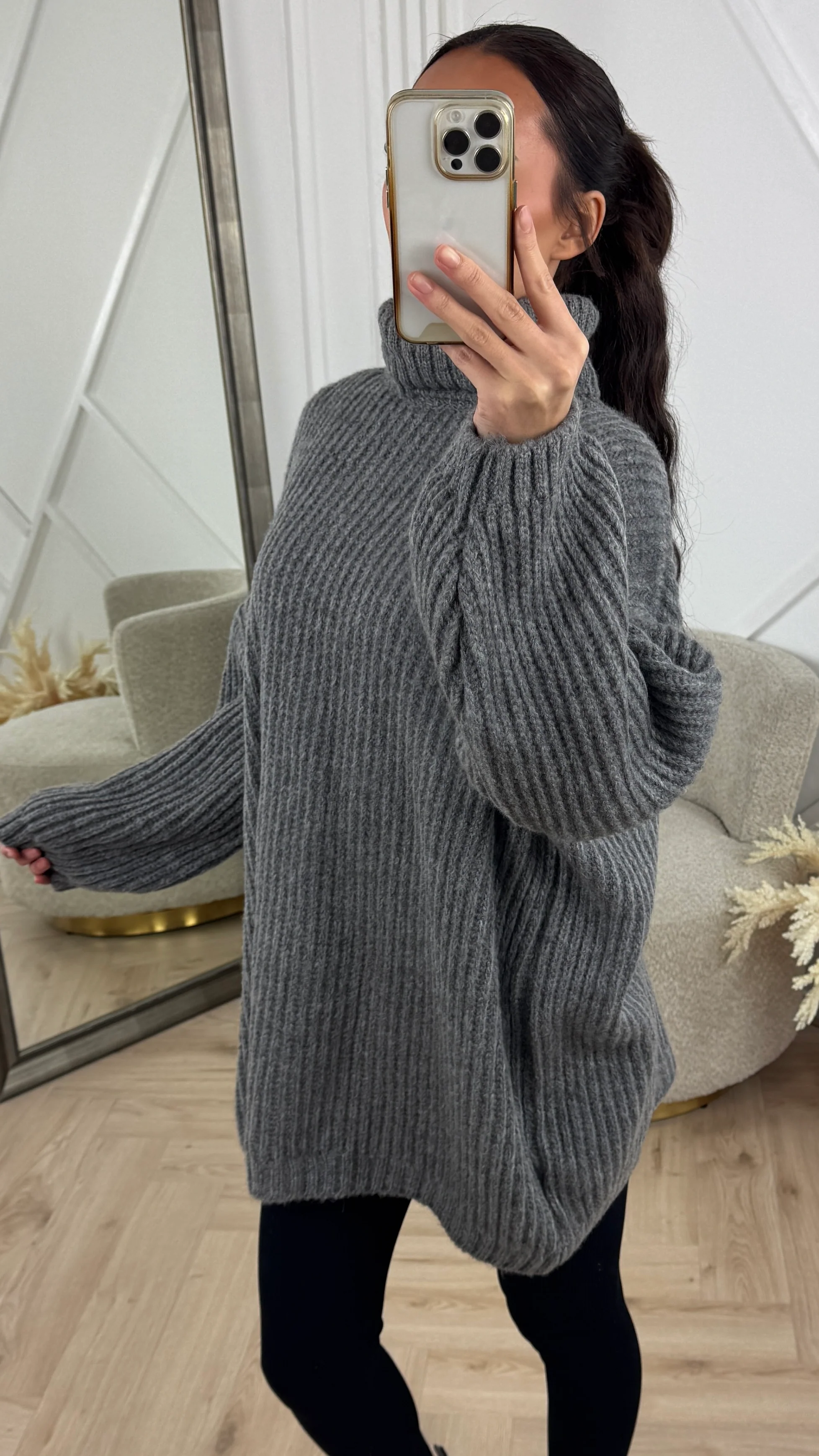 Oversized Rib Knit Coltrui Tuniek - Image 6