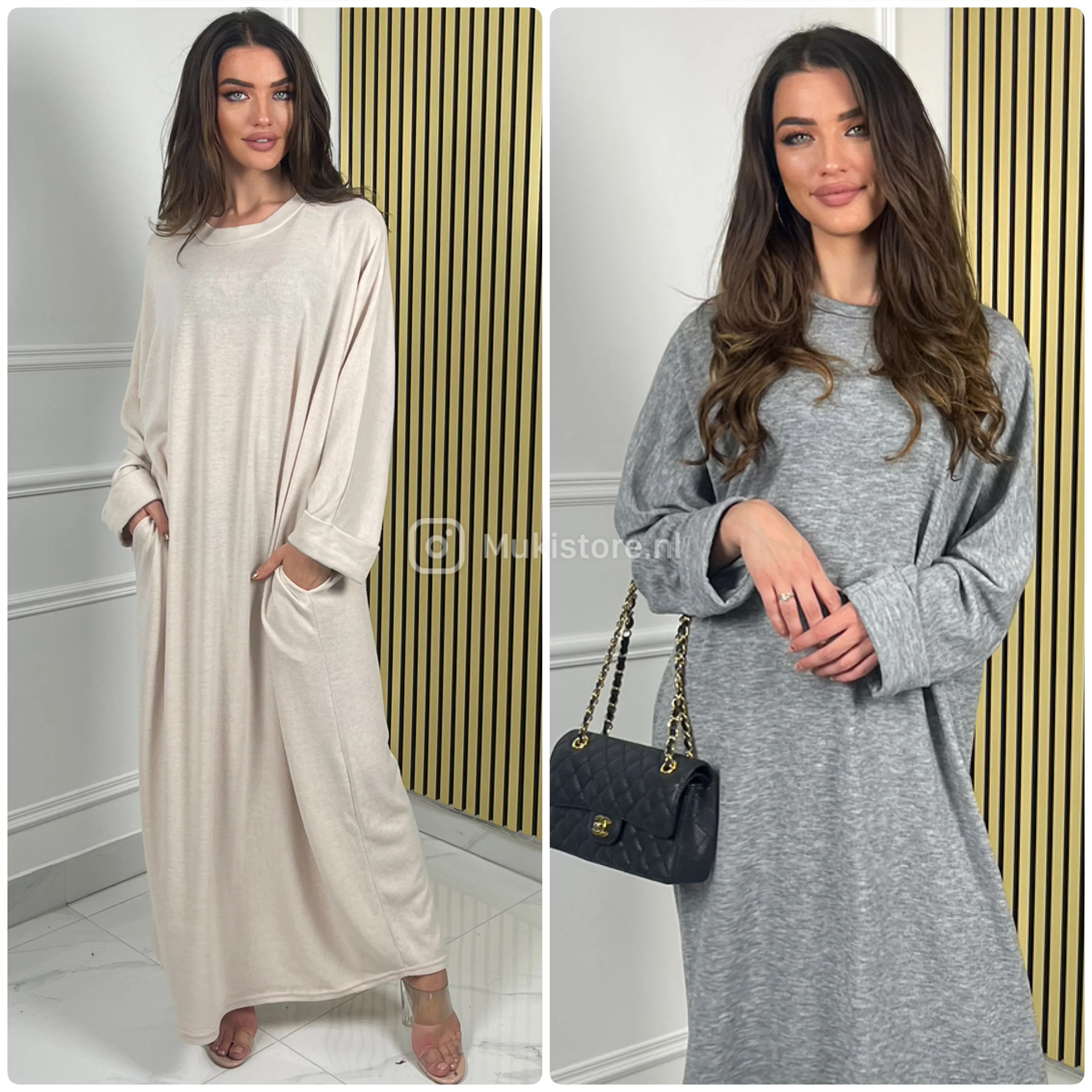 Oversized Round Neck Thick Super Soft Maxi Dress Extra Long - Image 8