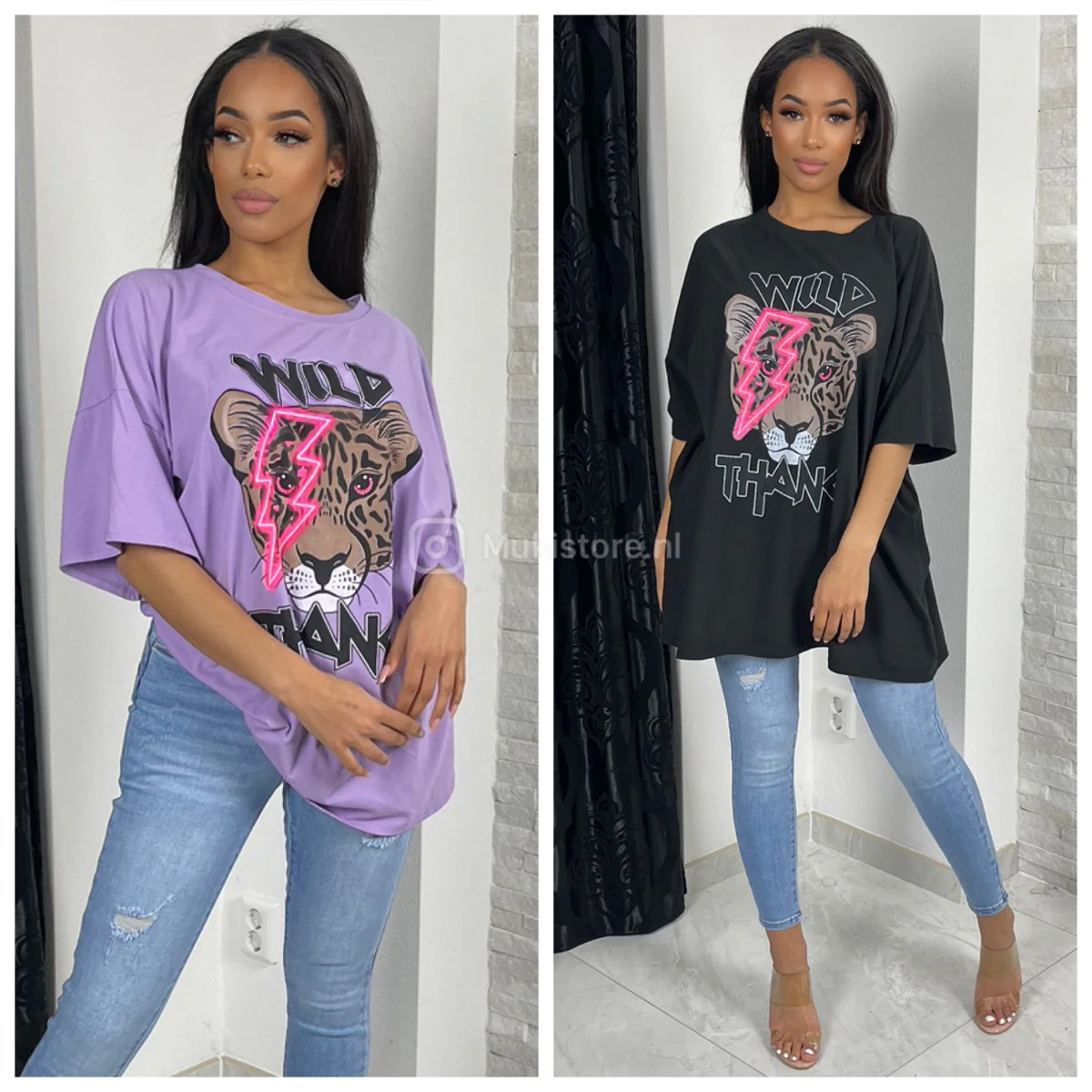 Oversized T-shirt Wild Thang Tigre - Image 2