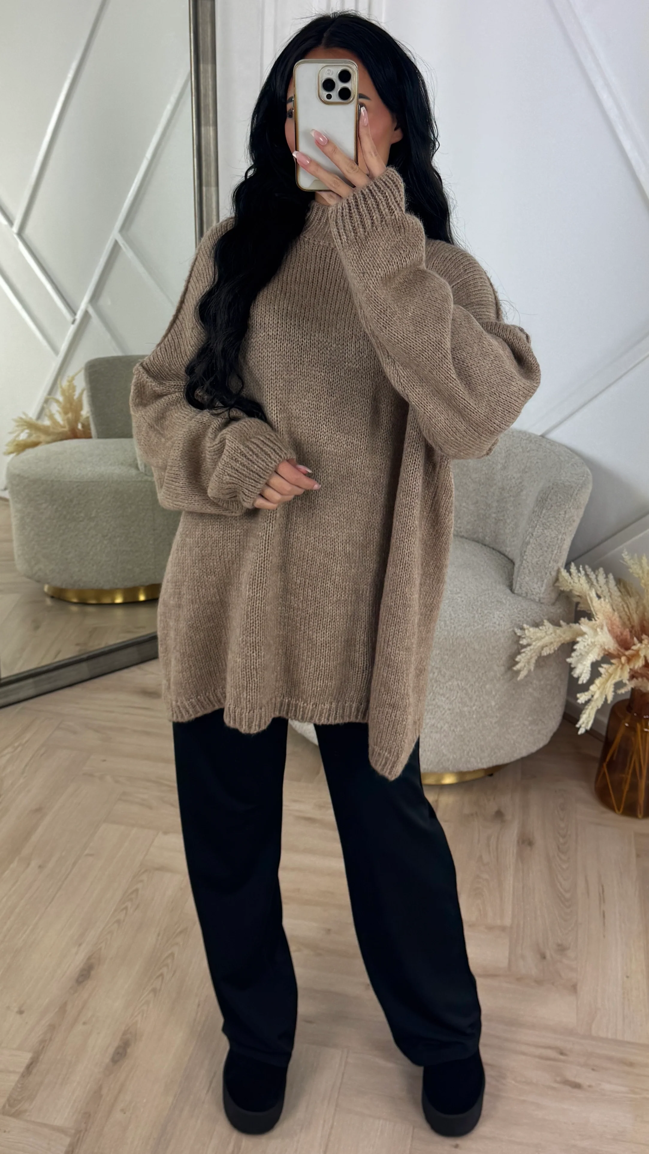 Oversized Wool Touch Knit Sweater - Image 10