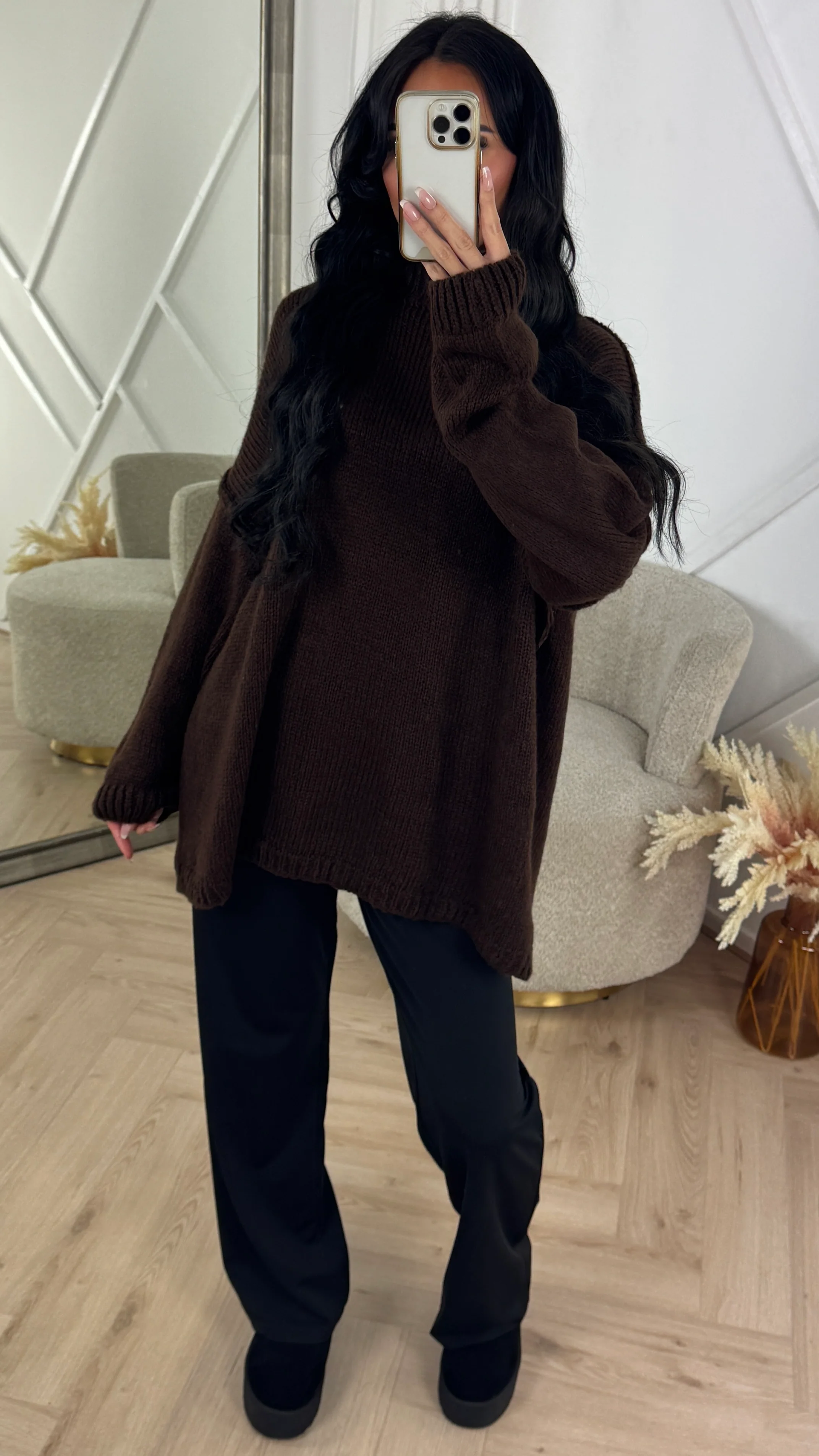 Oversized Wool Touch Knit Sweater - Image 14