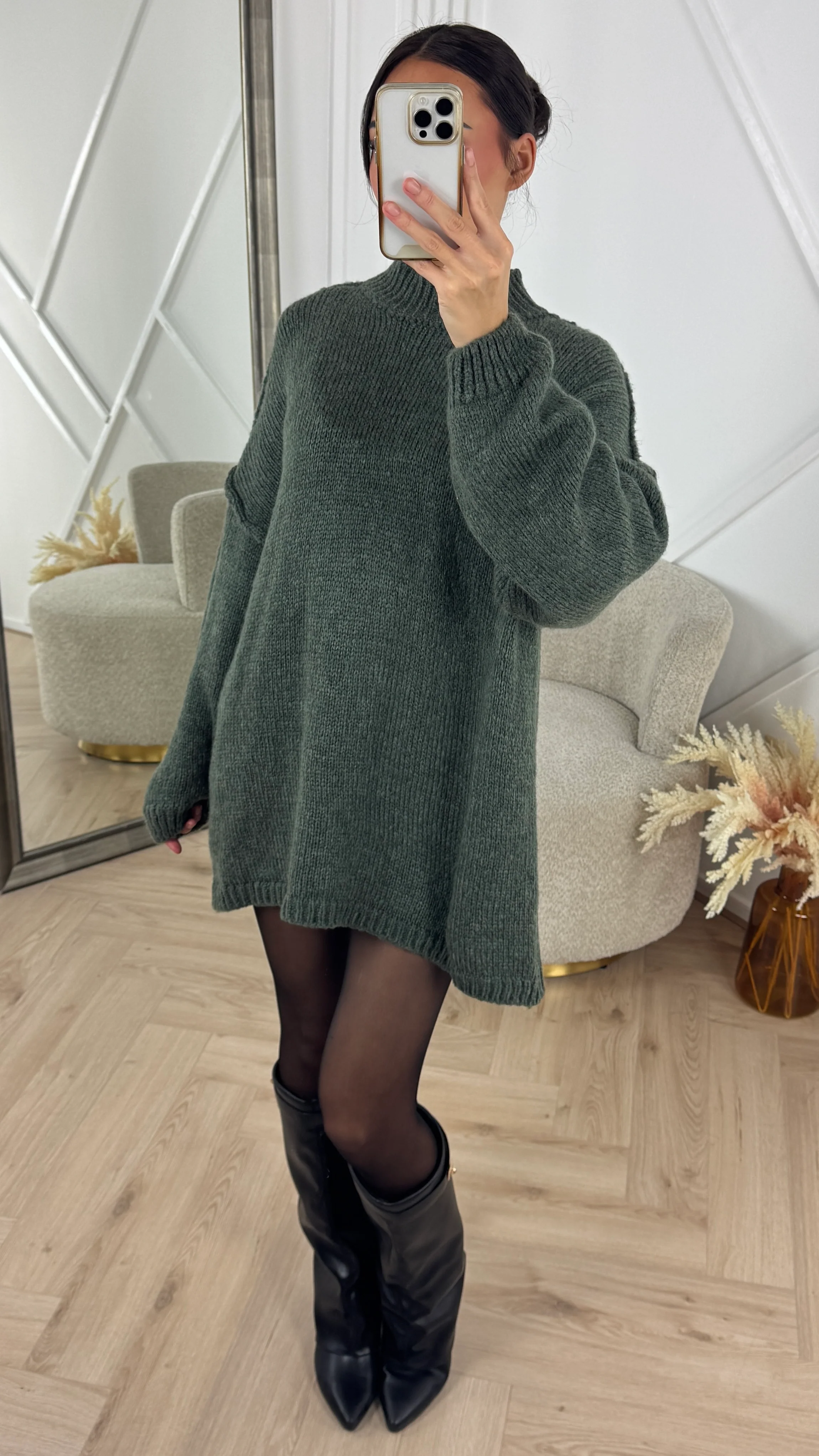Oversized Wool Touch Knit Sweater - Image 16