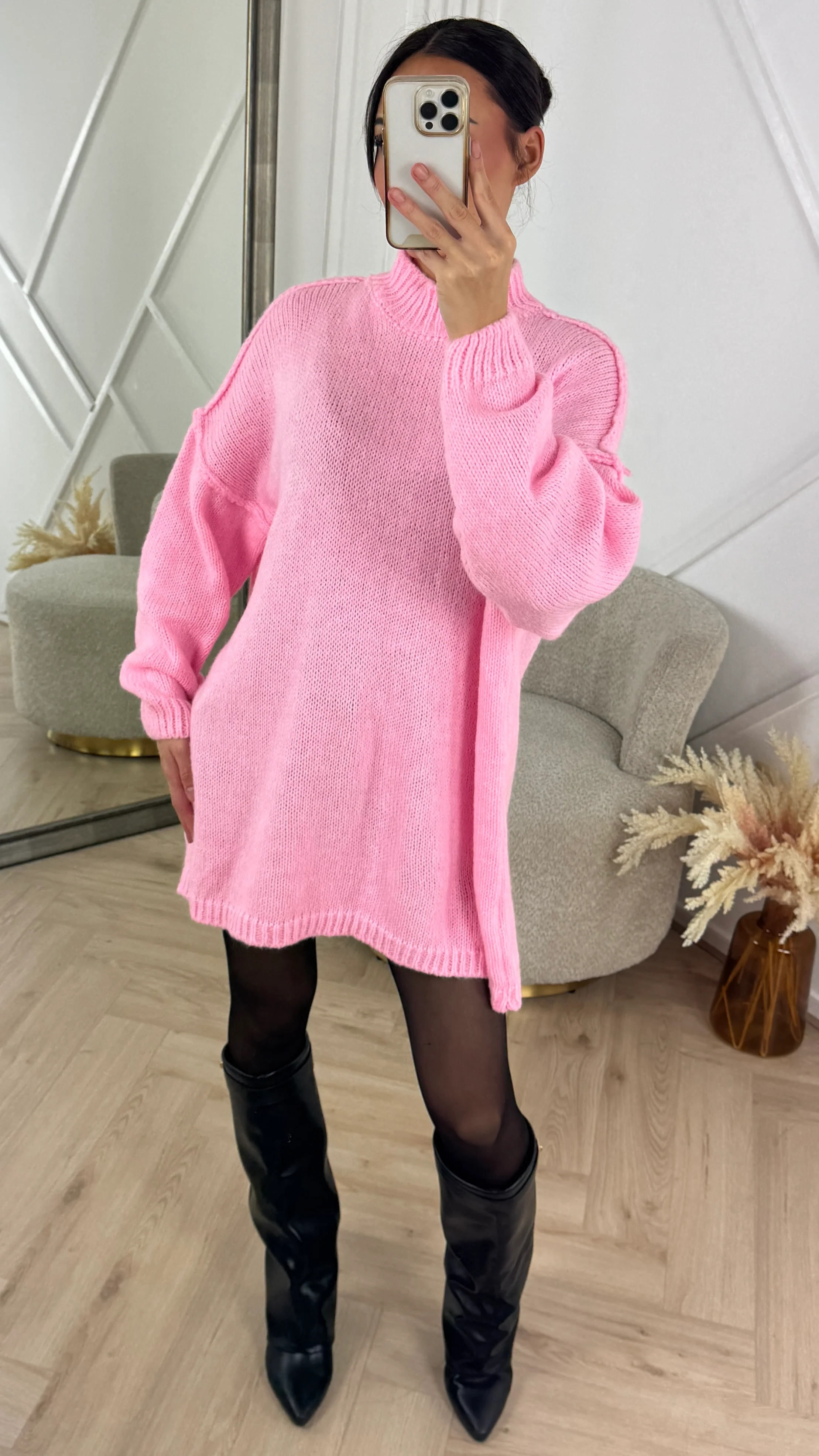 Oversized Wool Touch Knit Sweater - Image 17