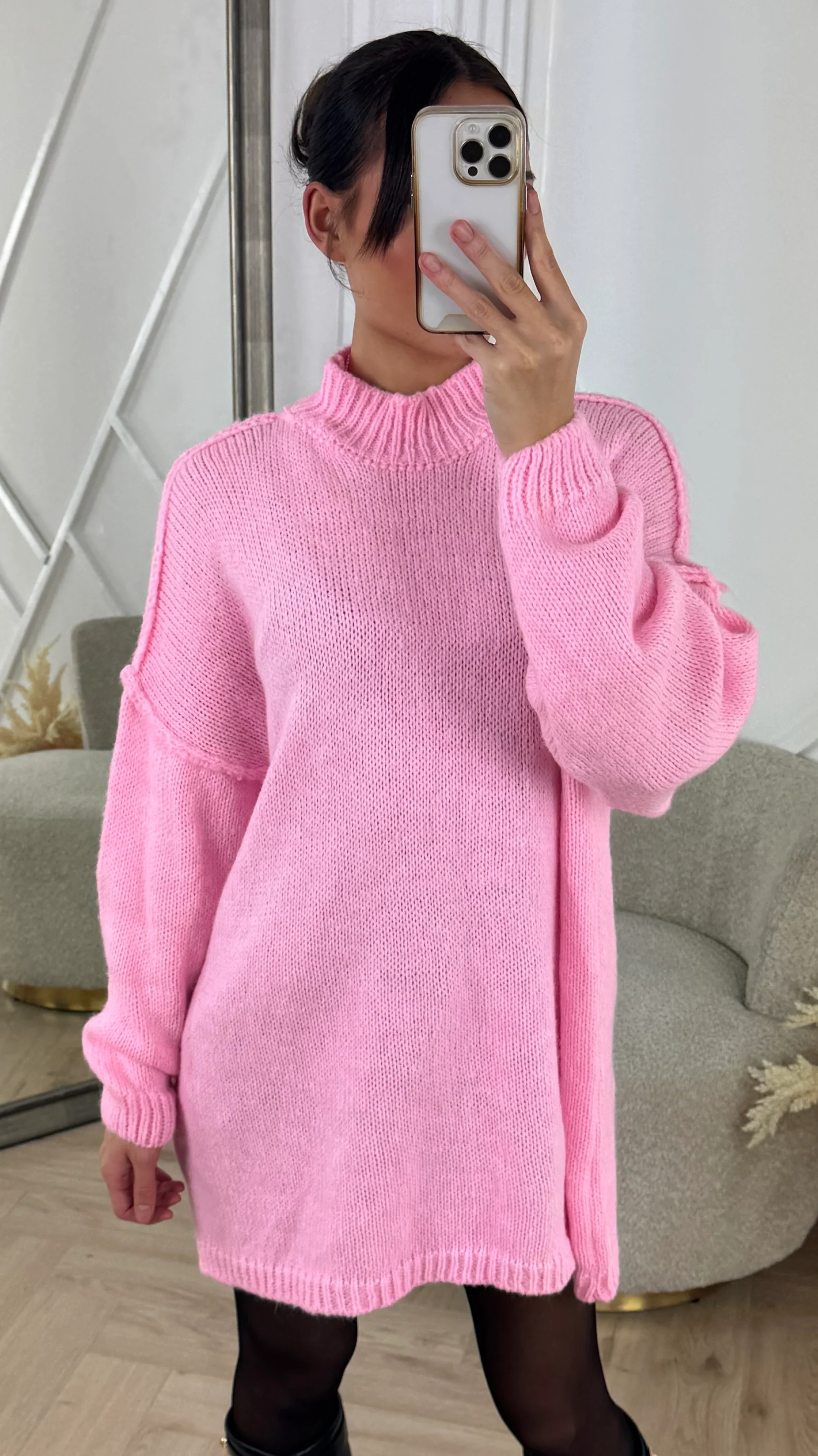 Oversized Wool Touch Knit Sweater - Image 18