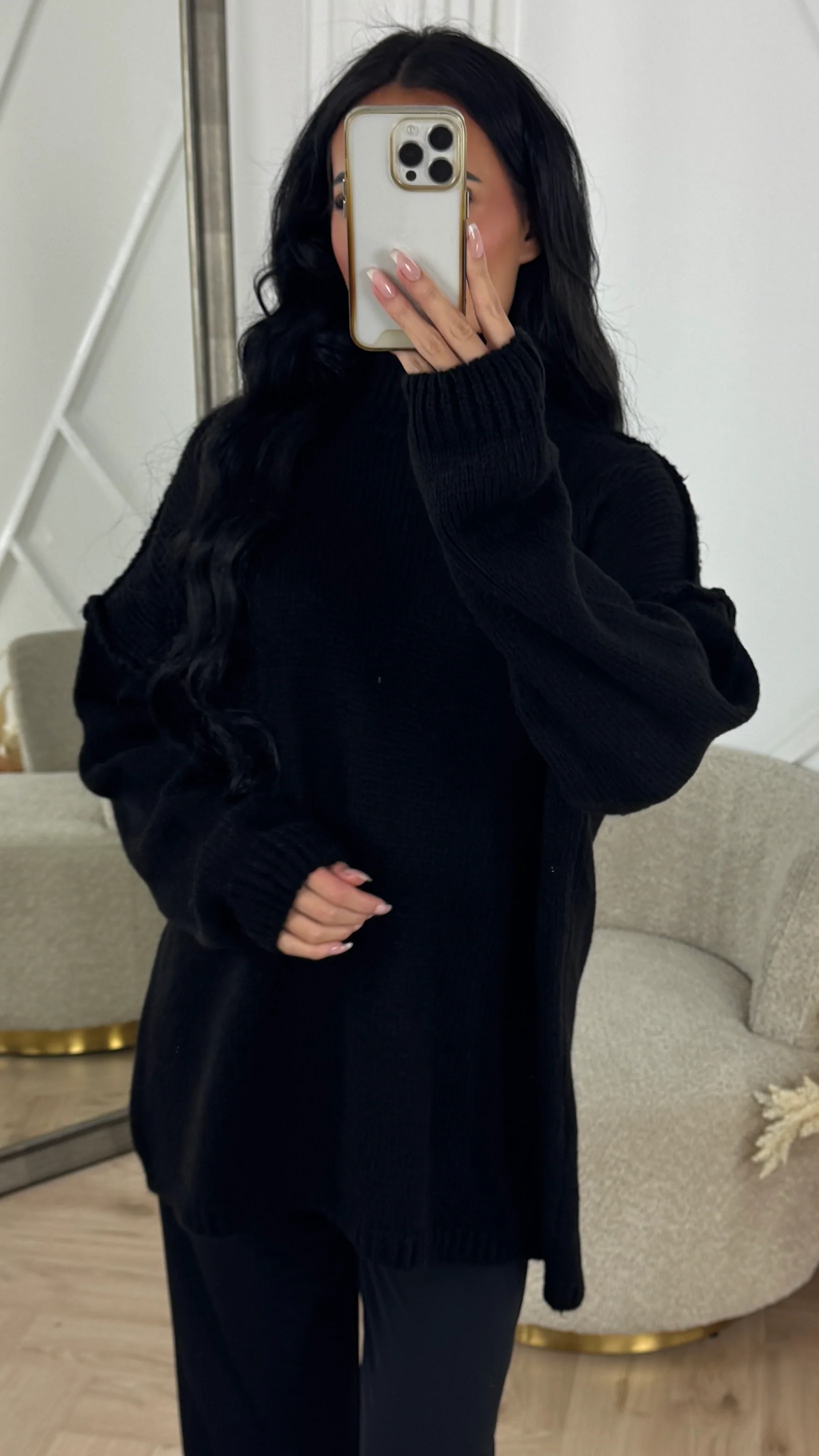 Oversized Wool Touch Knit Sweater - Image 5