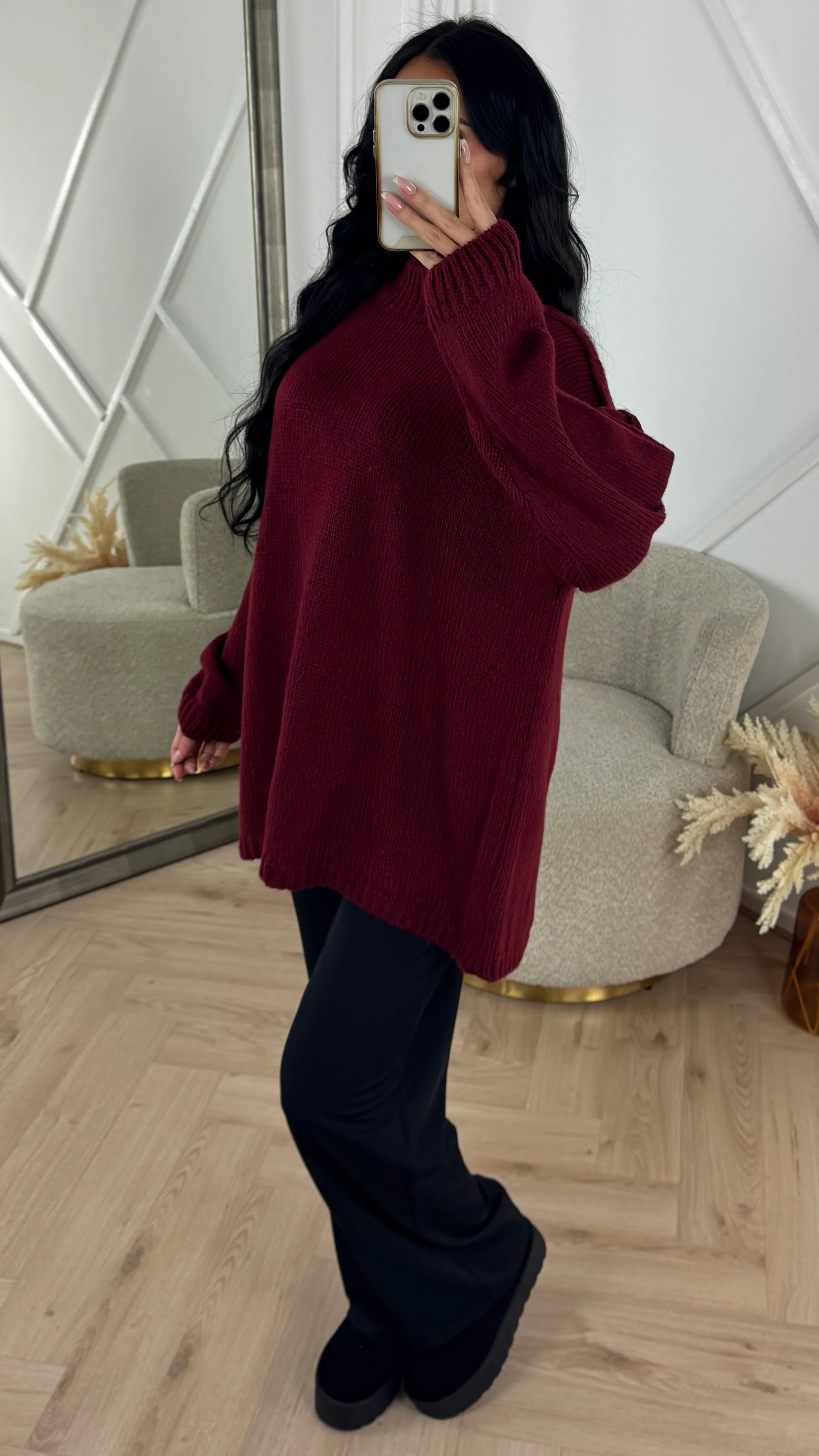 Oversized Wool Touch Knit Sweater - Image 9