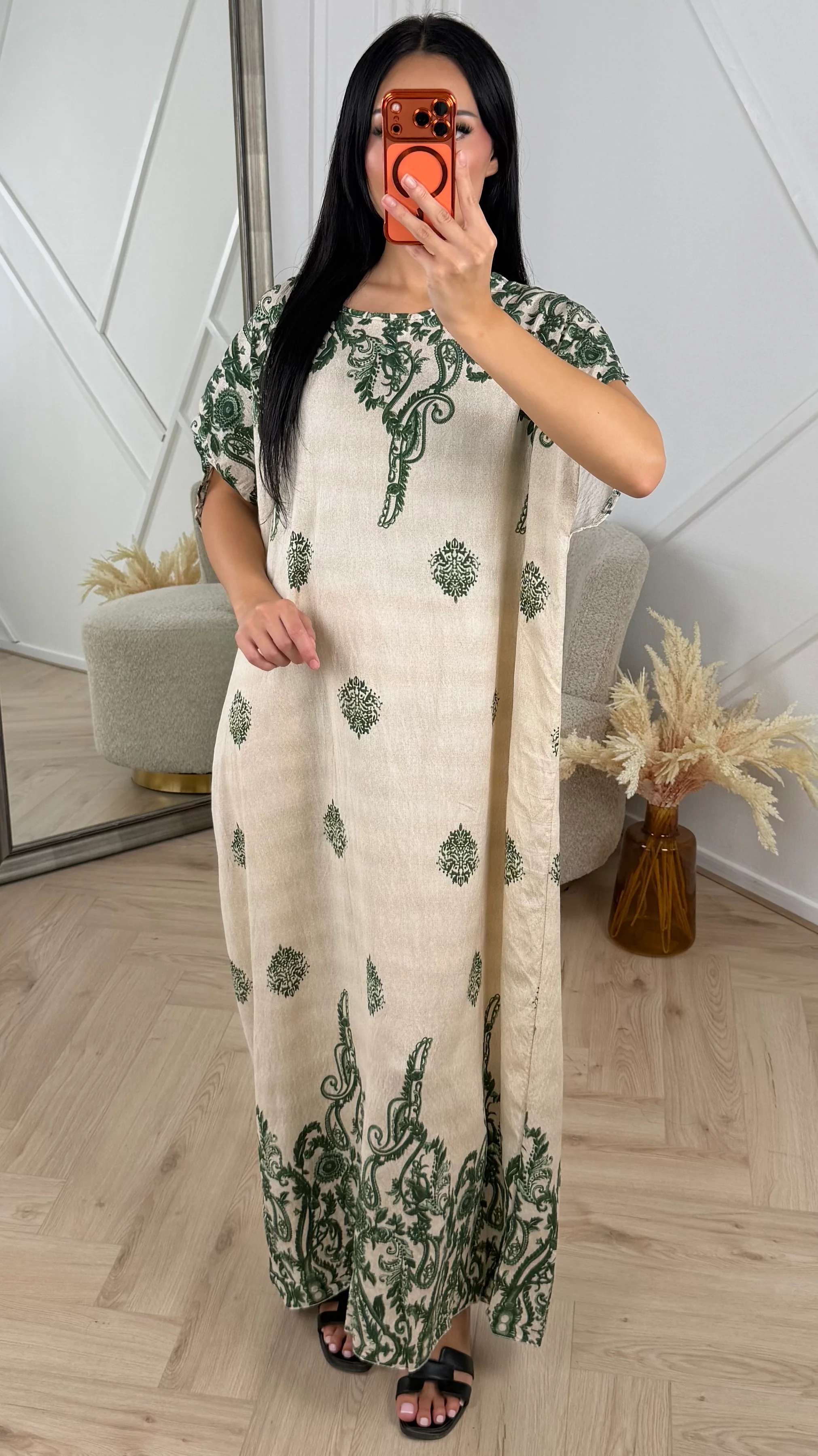 Paisley Print Maxi Kaftan Jurk C359 - Image 2