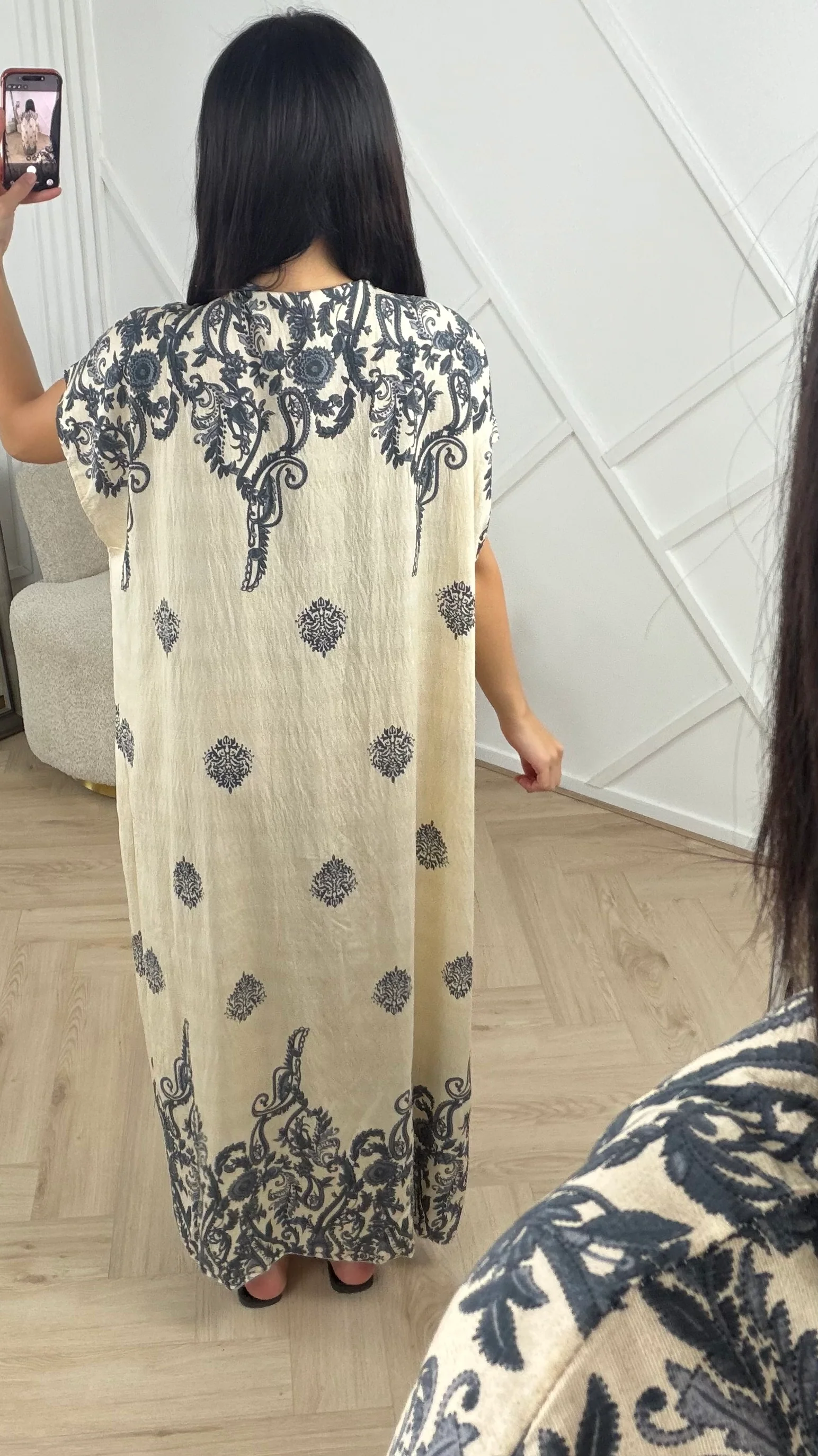 Paisley Print Maxi Kaftan Jurk C359 - Image 5