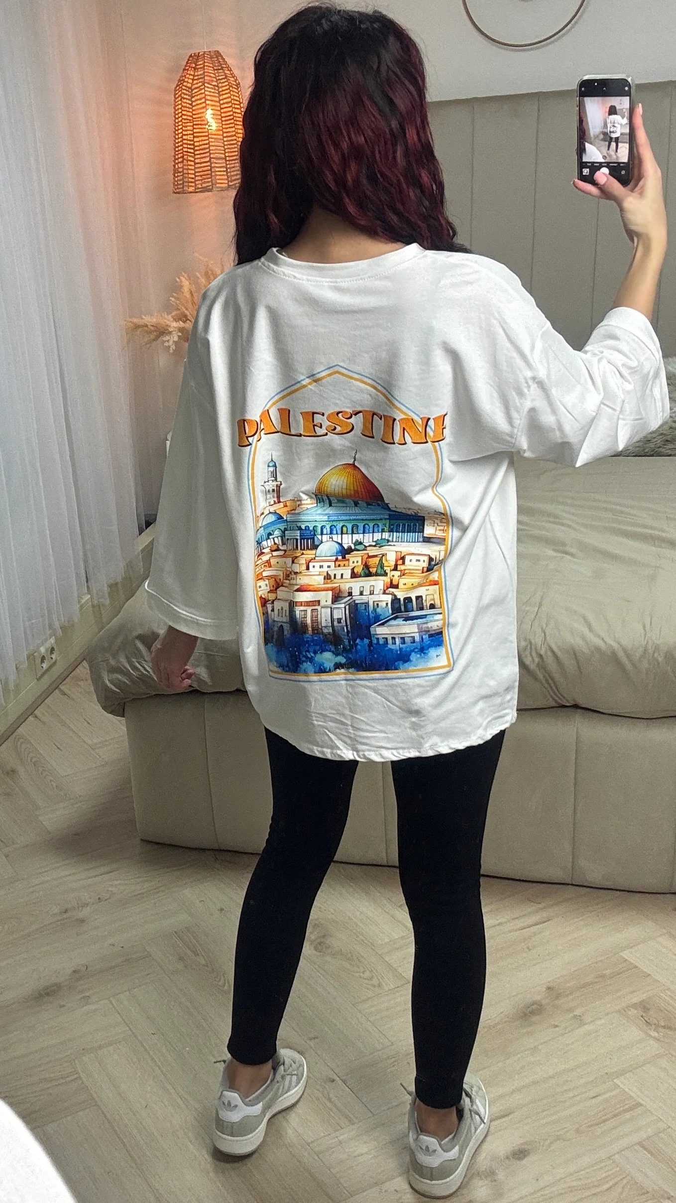 Palestine Oversized Terry Cotton T-shirt - Image 3