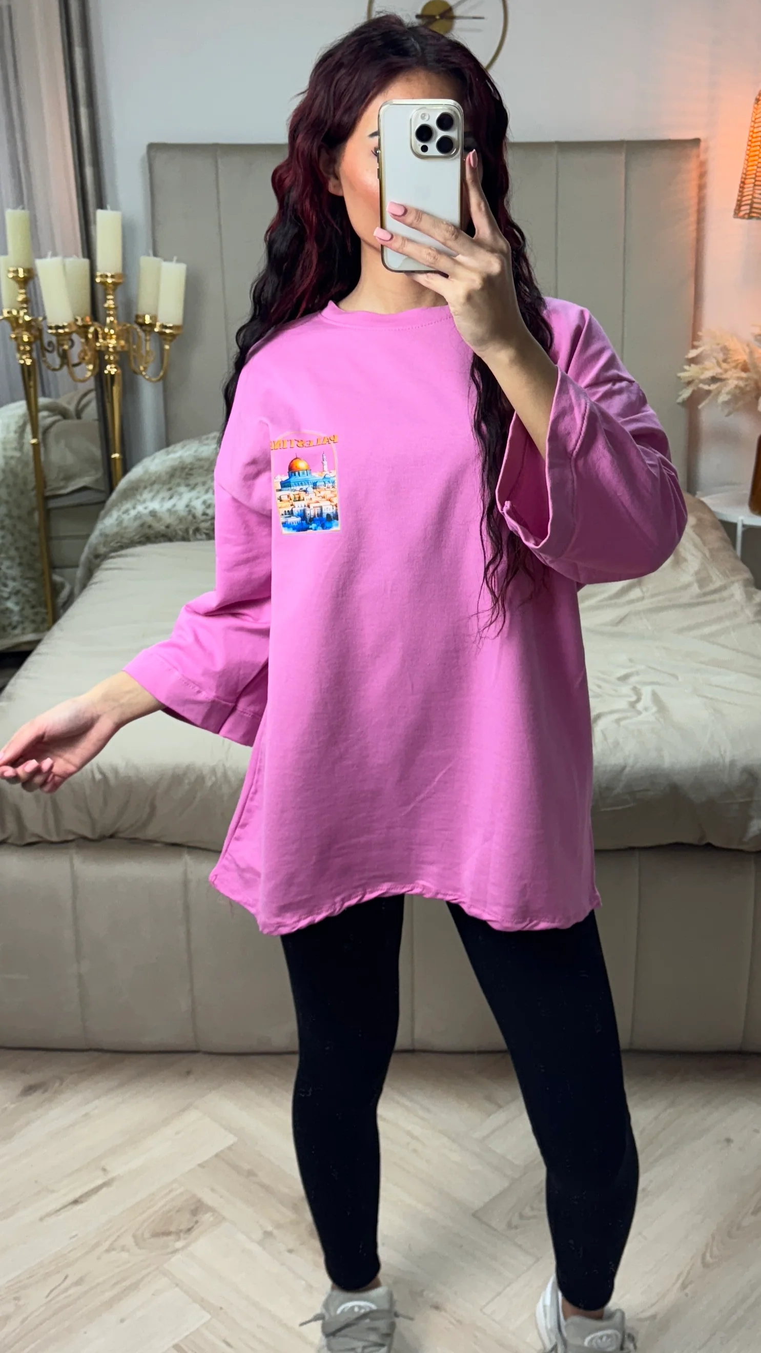 Palestine Oversized Terry Cotton T-shirt - Image 5
