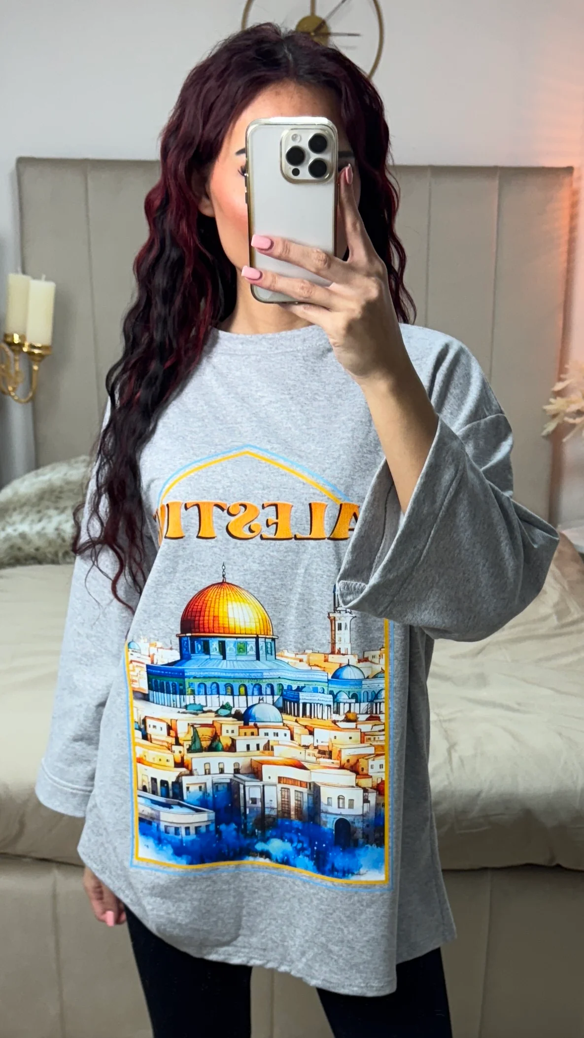 Palestine Oversized Terry Cotton T-shirt - Image 7