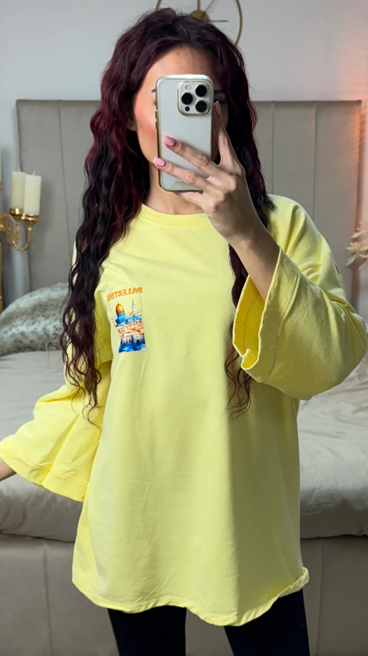 Palestine Oversized Terry Cotton T-shirt - Image 8