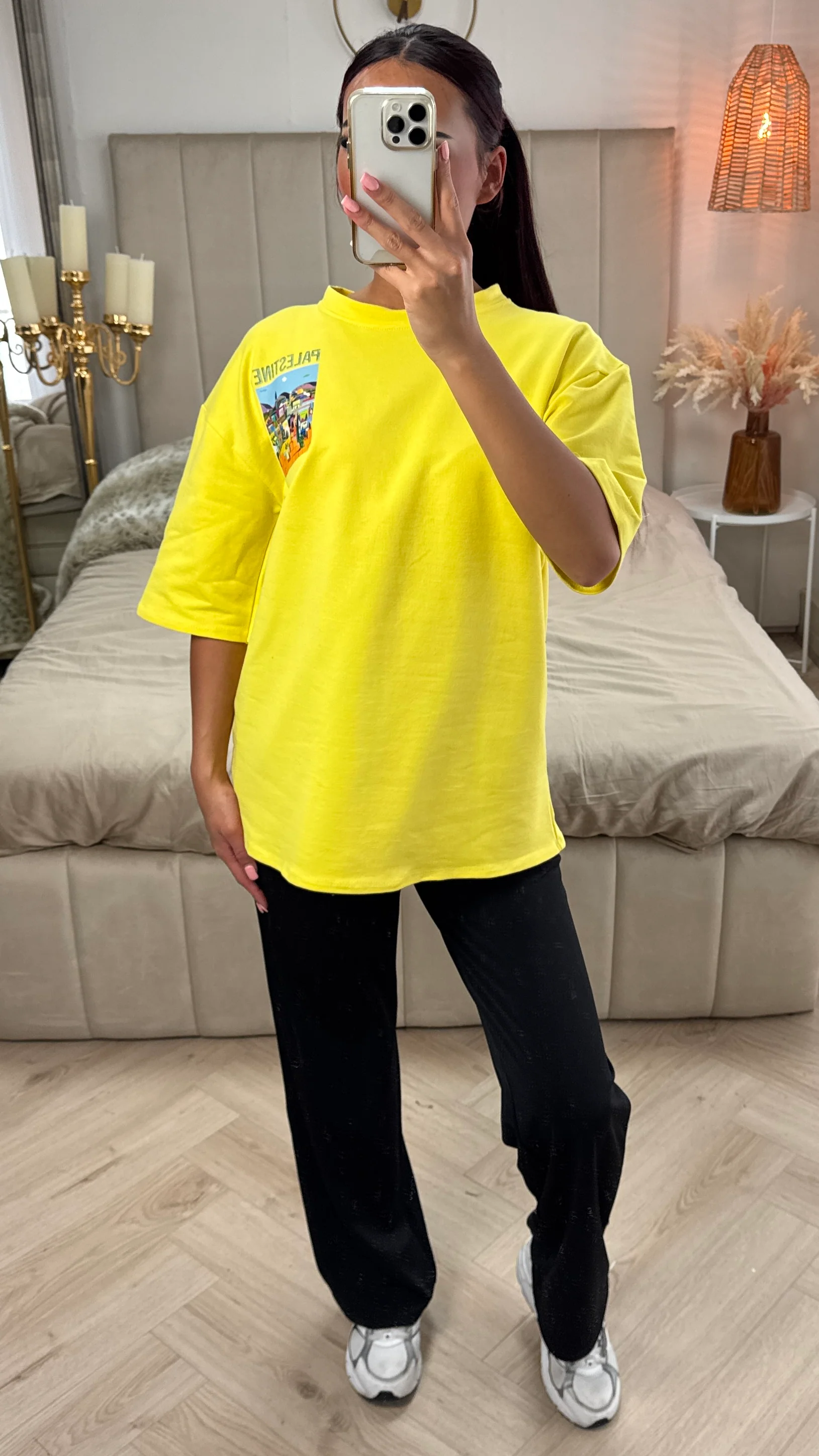Palestine T-shirt Terry Cotton Oversized - Image 2